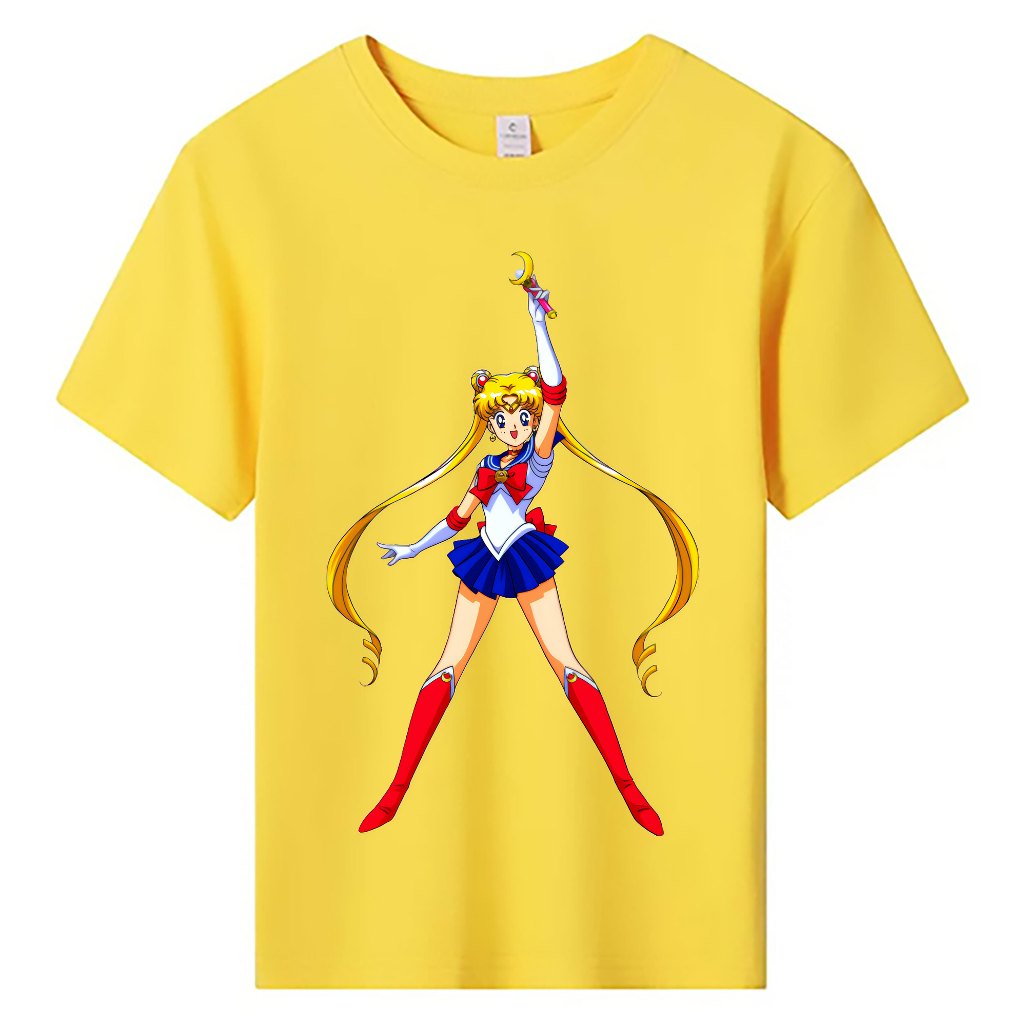 （画像用） 美少女戦士セーラームーン 月野 うさぎ つきの うさぎ Sailor Moon Tsukino Usagi 綿100％キッズTシャツ（フロントプリント）