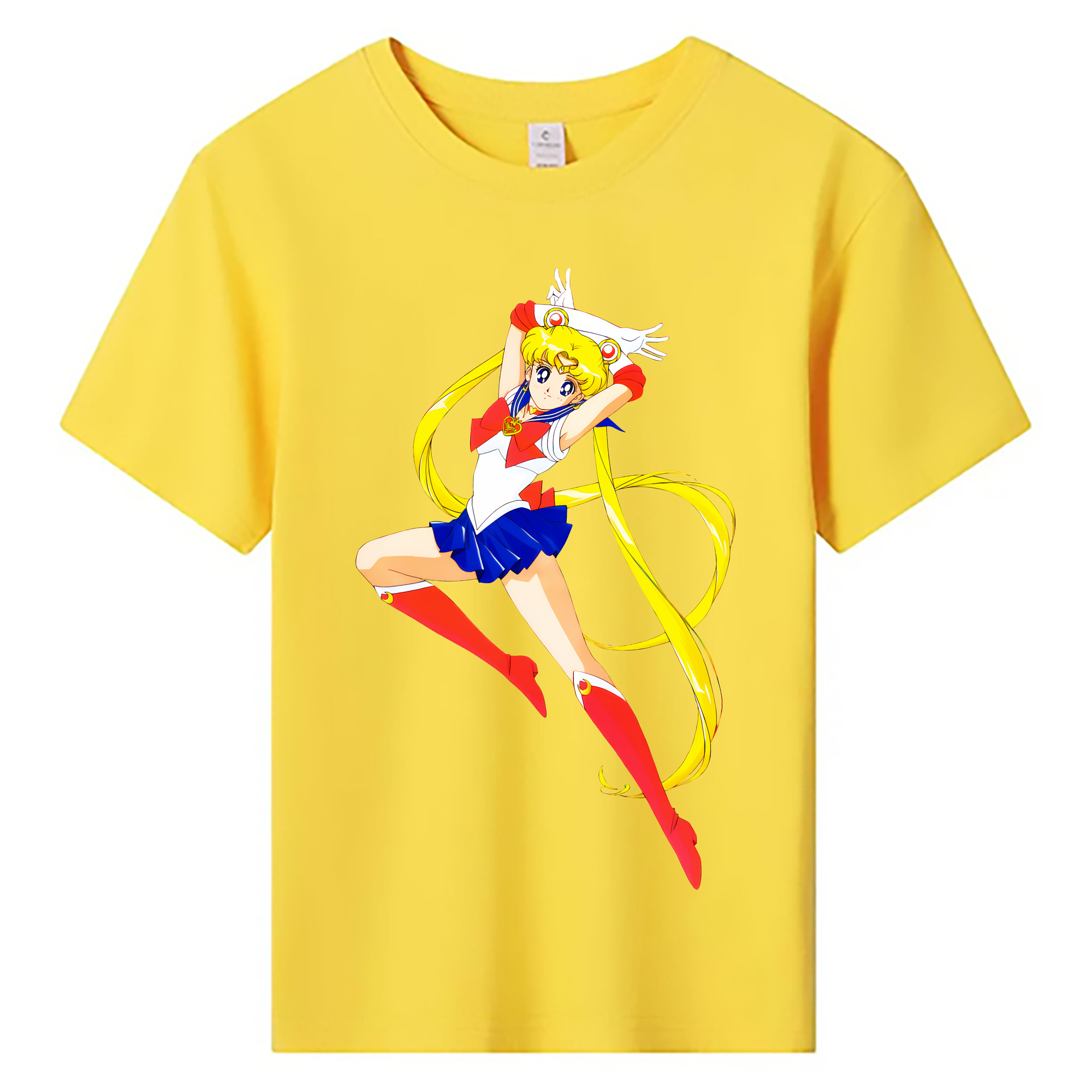 （画像用） 美少女戦士セーラームーン 月野 うさぎ つきの うさぎ Sailor Moon Tsukino Usagi 綿100％キッズTシャツ（フロントプリント）