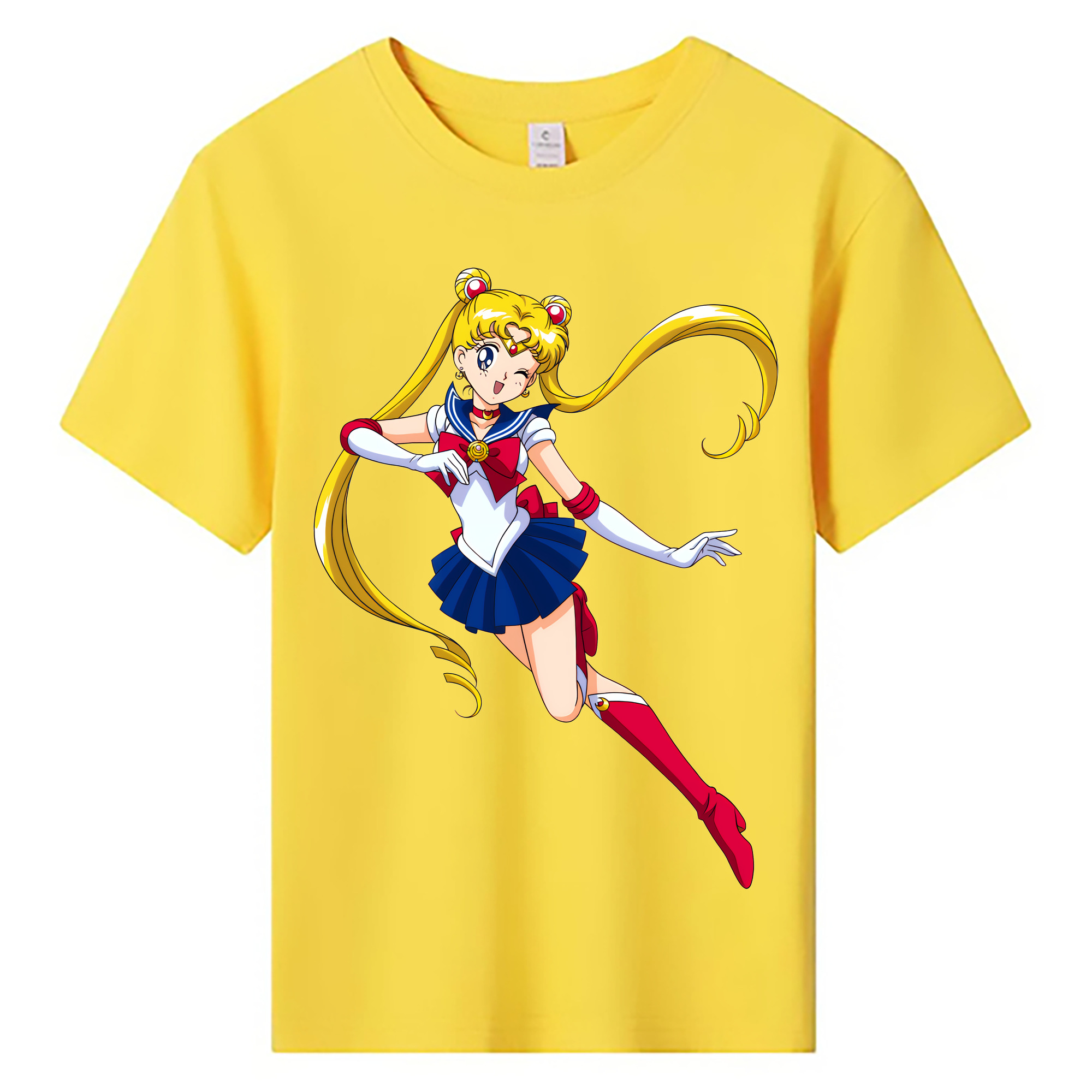 （画像用） 美少女戦士セーラームーン 月野 うさぎ つきの うさぎ Sailor Moon Tsukino Usagi 綿100％キッズTシャツ（フロントプリント）