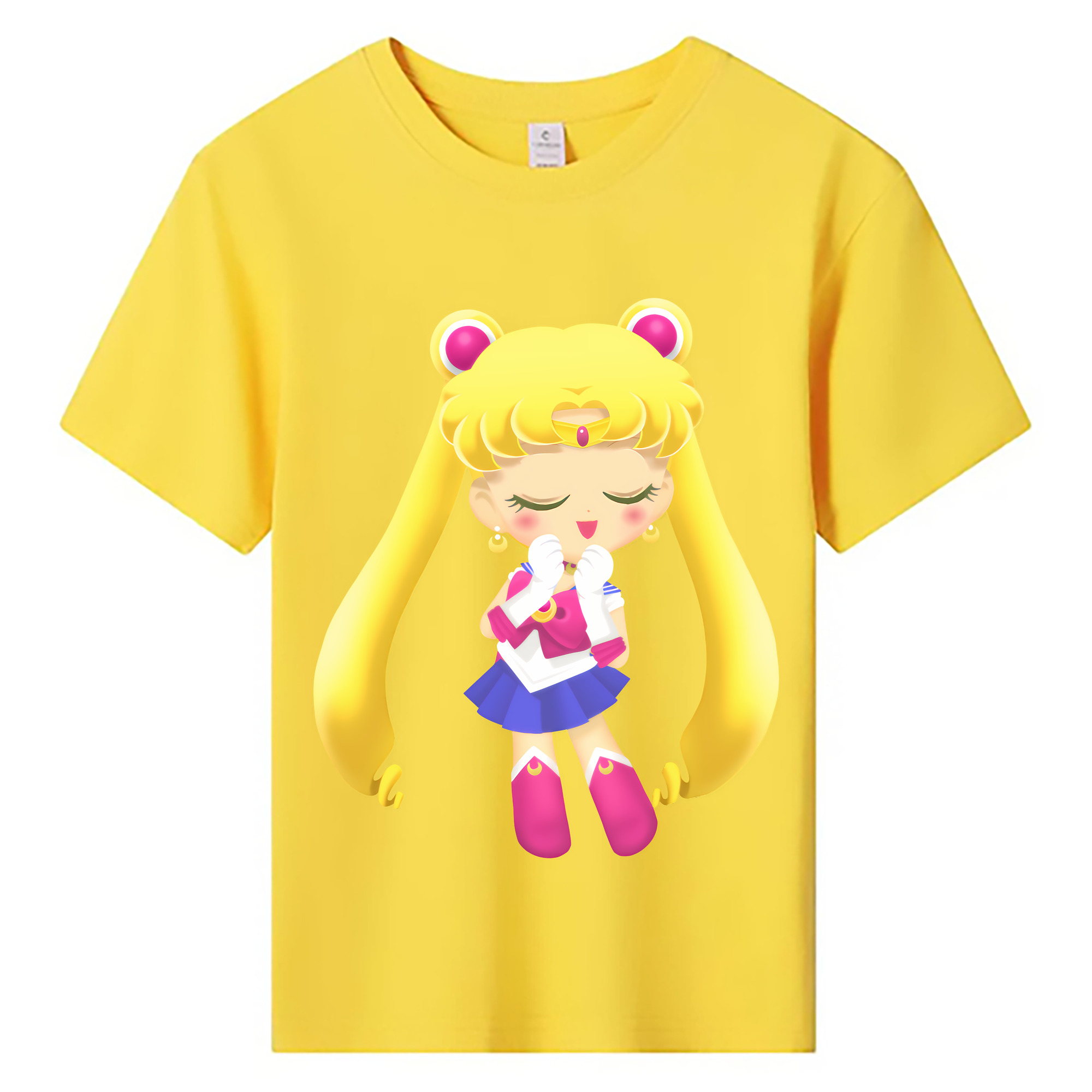 （画像用） 美少女戦士セーラームーン 月野 うさぎ つきの うさぎ Sailor Moon Tsukino Usagi 綿100％キッズTシャツ（フロントプリント）
