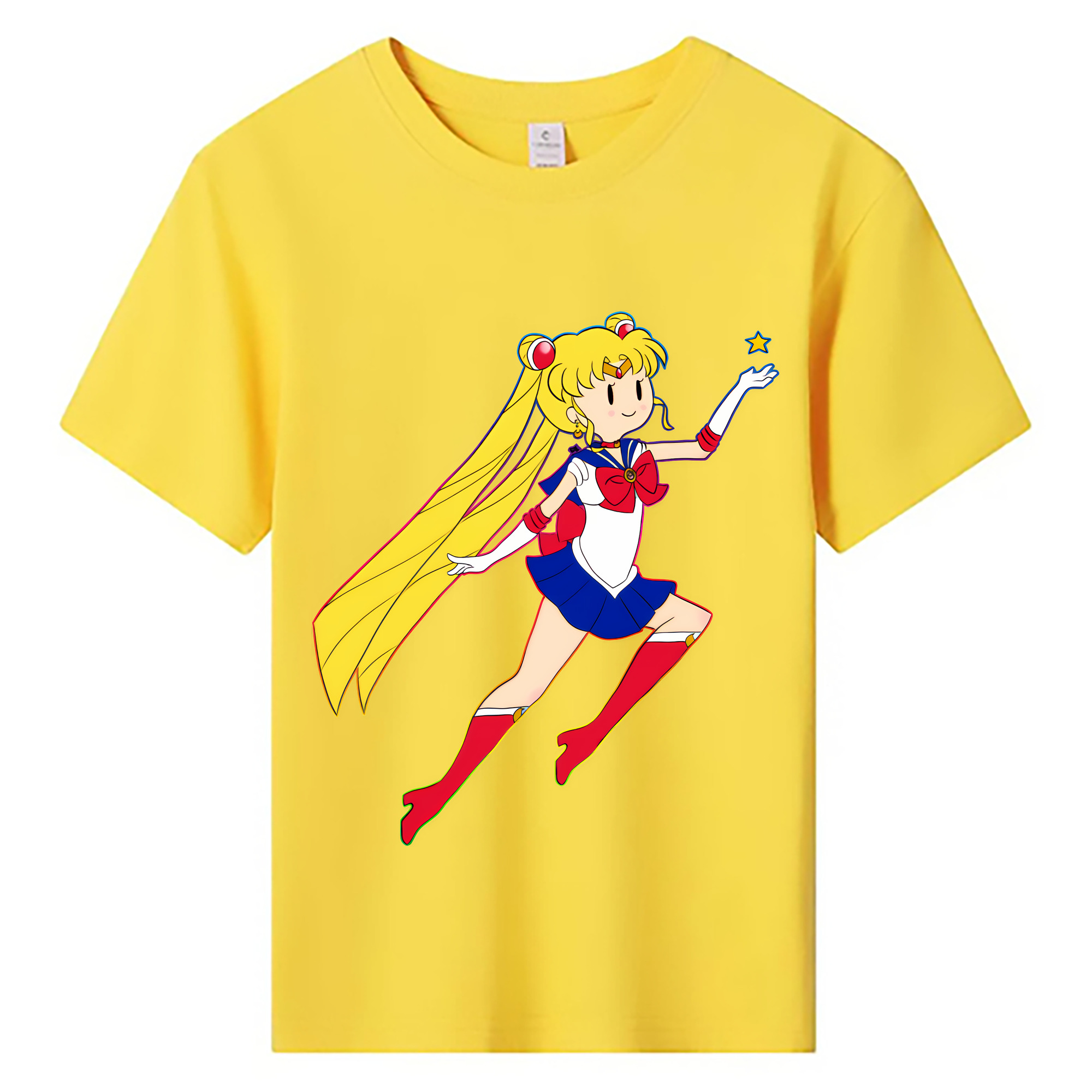 （画像用） 美少女戦士セーラームーン 月野 うさぎ つきの うさぎ Sailor Moon Tsukino Usagi 綿100％キッズTシャツ（フロントプリント）