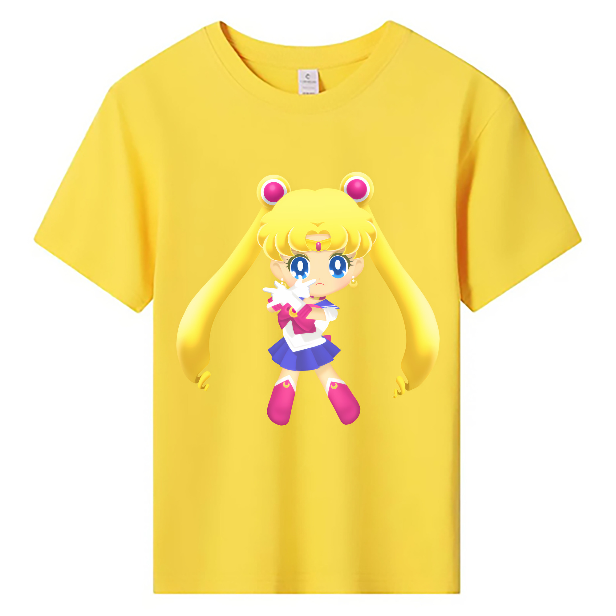 （画像用） 美少女戦士セーラームーン 月野 うさぎ つきの うさぎ Sailor Moon Tsukino Usagi 綿100％キッズTシャツ（フロントプリント）