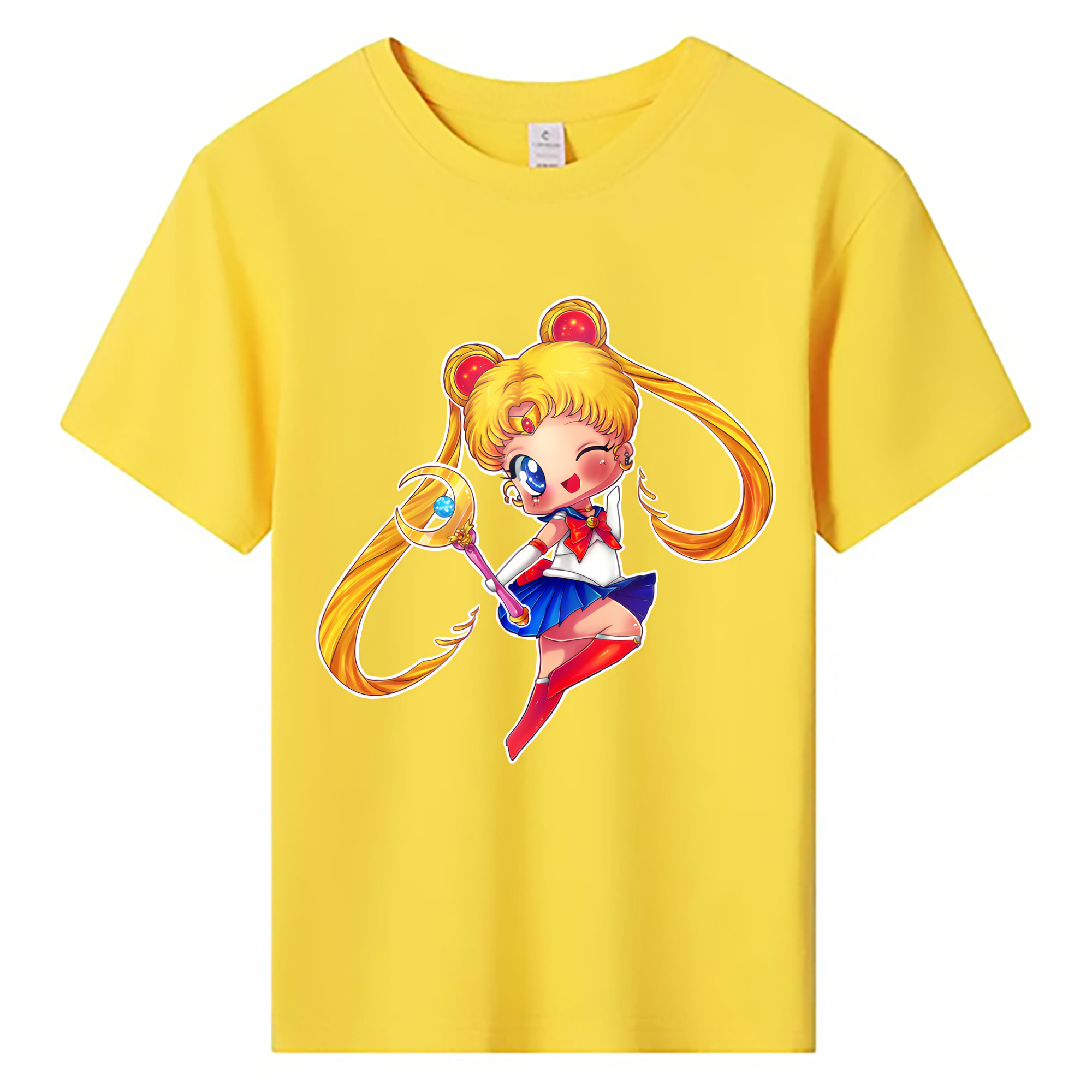 （画像用） 美少女戦士セーラームーン 月野 うさぎ つきの うさぎ Sailor Moon Tsukino Usagi 綿100％キッズTシャツ（フロントプリント）