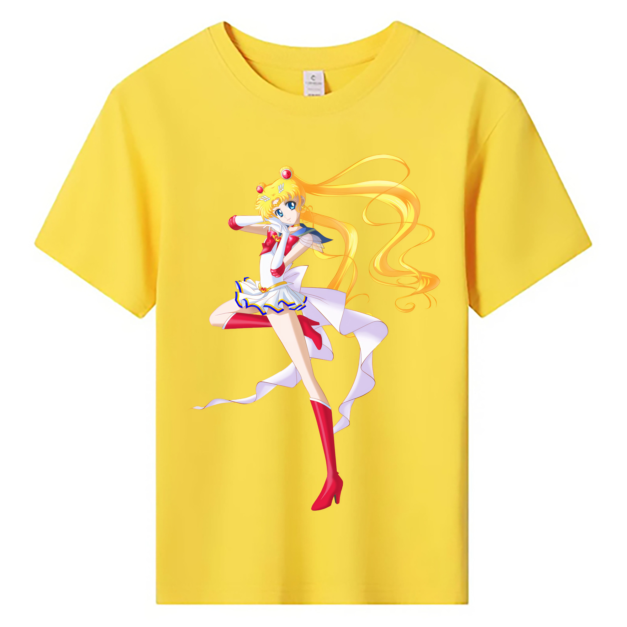 （画像用） 美少女戦士セーラームーン 月野 うさぎ つきの うさぎ Sailor Moon Tsukino Usagi 綿100％キッズTシャツ（フロントプリント）