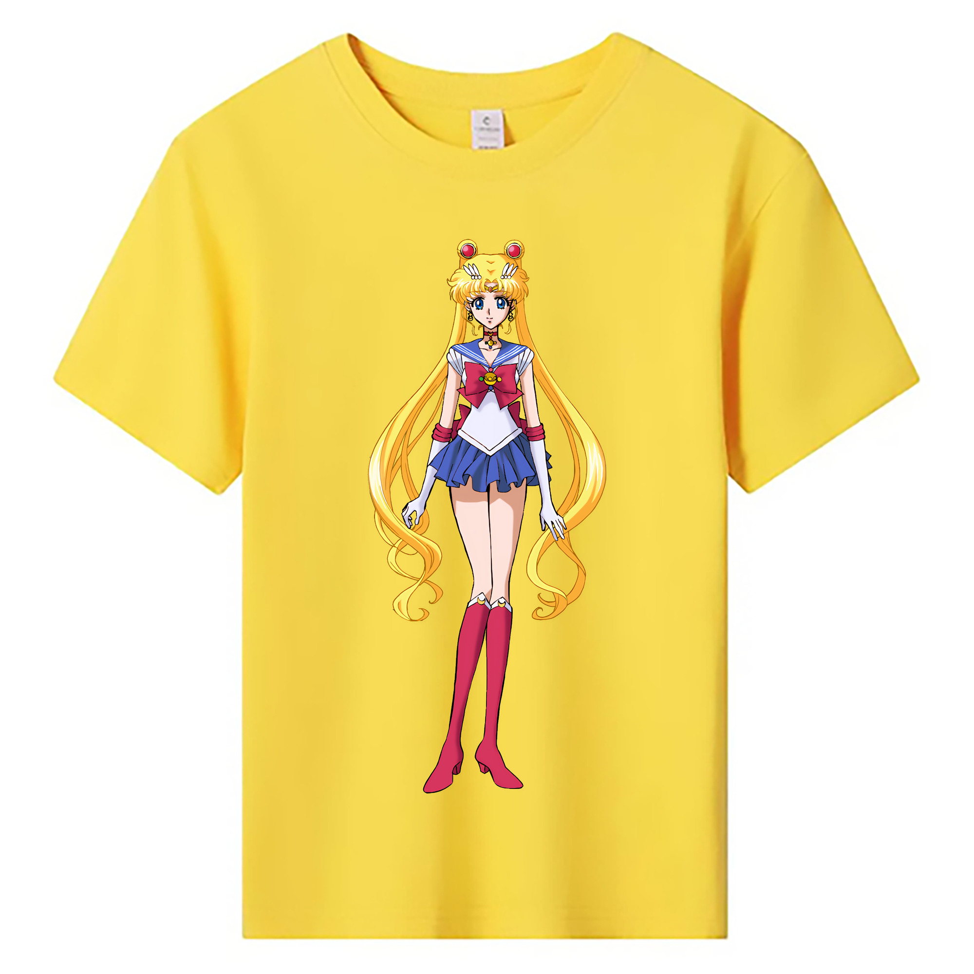 （画像用） 美少女戦士セーラームーン 月野 うさぎ つきの うさぎ Sailor Moon Tsukino Usagi 綿100％キッズTシャツ（フロントプリント）