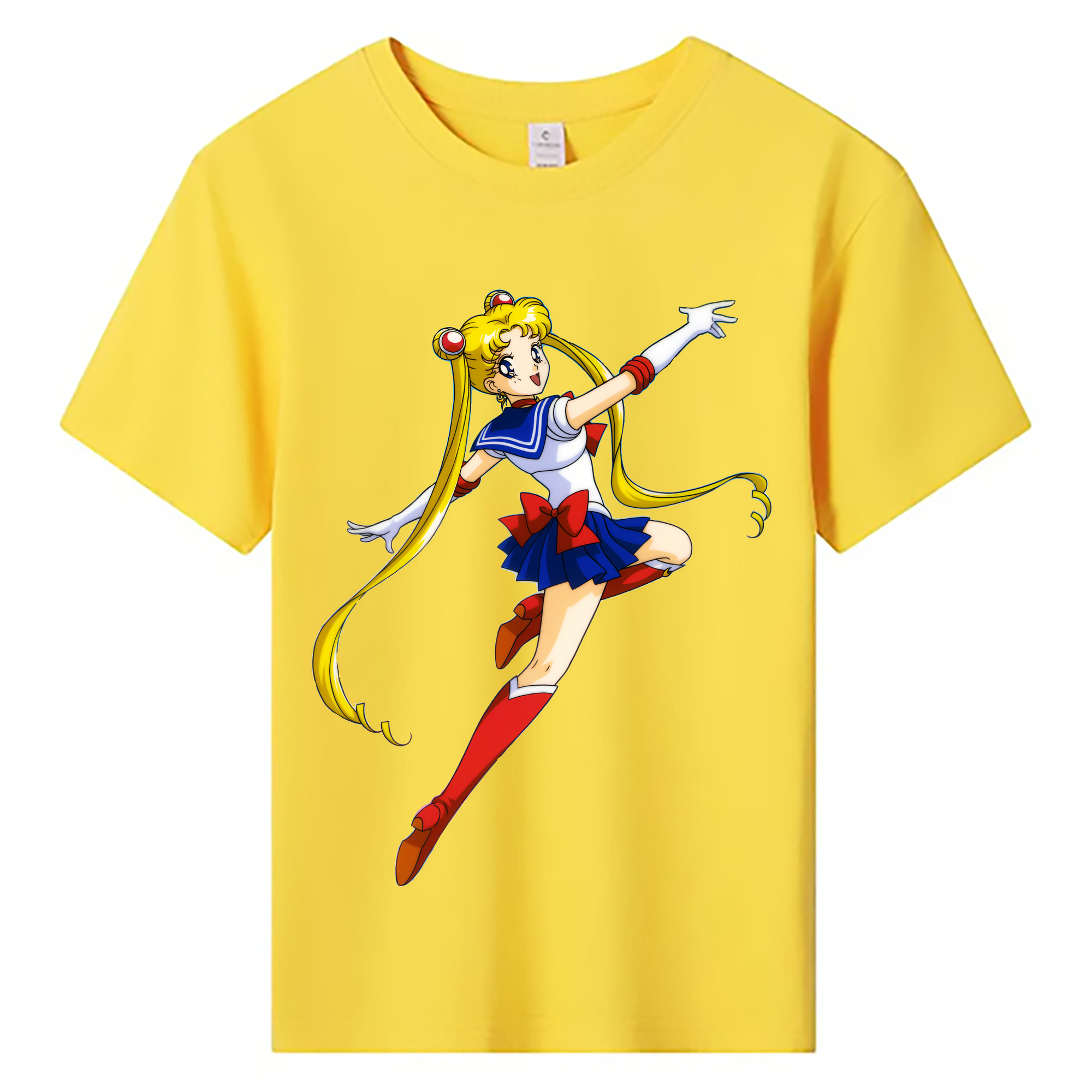 （画像用） 美少女戦士セーラームーン 月野 うさぎ つきの うさぎ Sailor Moon Tsukino Usagi 綿100％キッズTシャツ（フロントプリント）