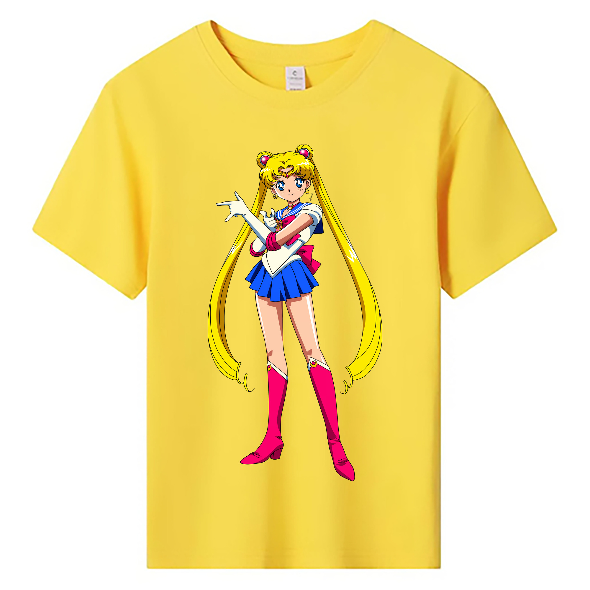 （画像用） 美少女戦士セーラームーン 月野 うさぎ つきの うさぎ Sailor Moon Tsukino Usagi 綿100％キッズTシャツ（フロントプリント）