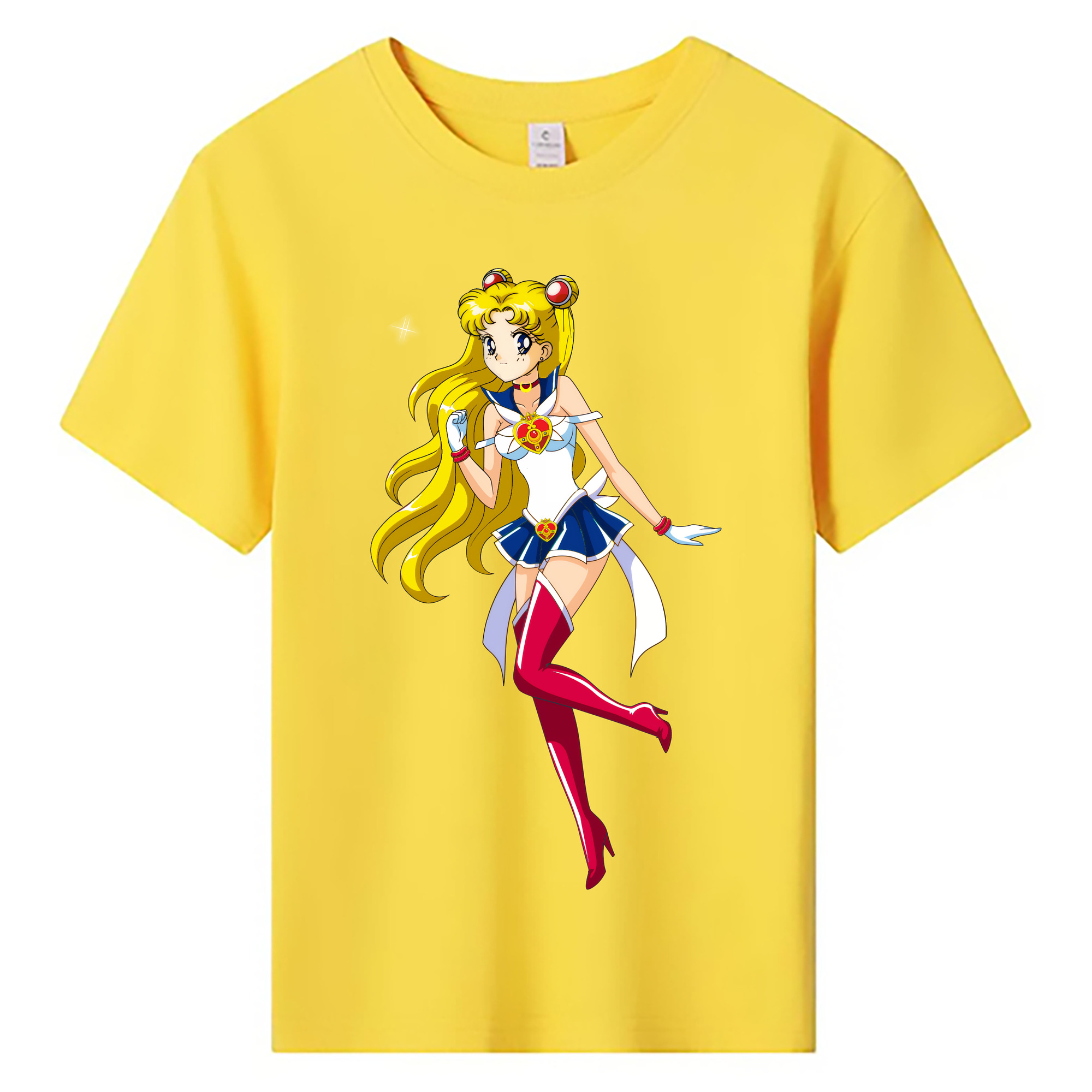 （画像用） 美少女戦士セーラームーン 月野 うさぎ つきの うさぎ Sailor Moon Tsukino Usagi 綿100％キッズTシャツ（フロントプリント）