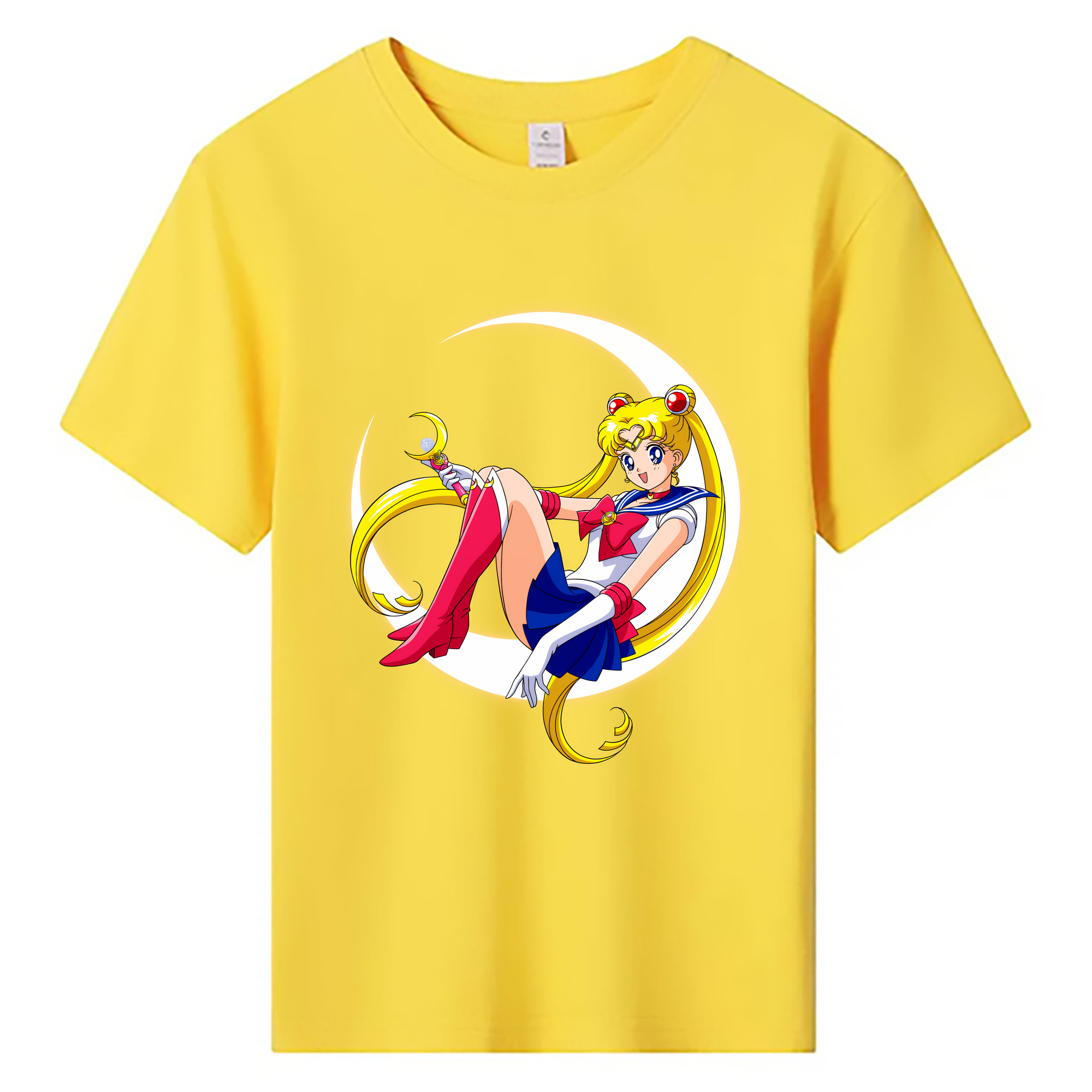 （画像用） 美少女戦士セーラームーン 月野 うさぎ つきの うさぎ Sailor Moon Tsukino Usagi 綿100％キッズTシャツ（フロントプリント）