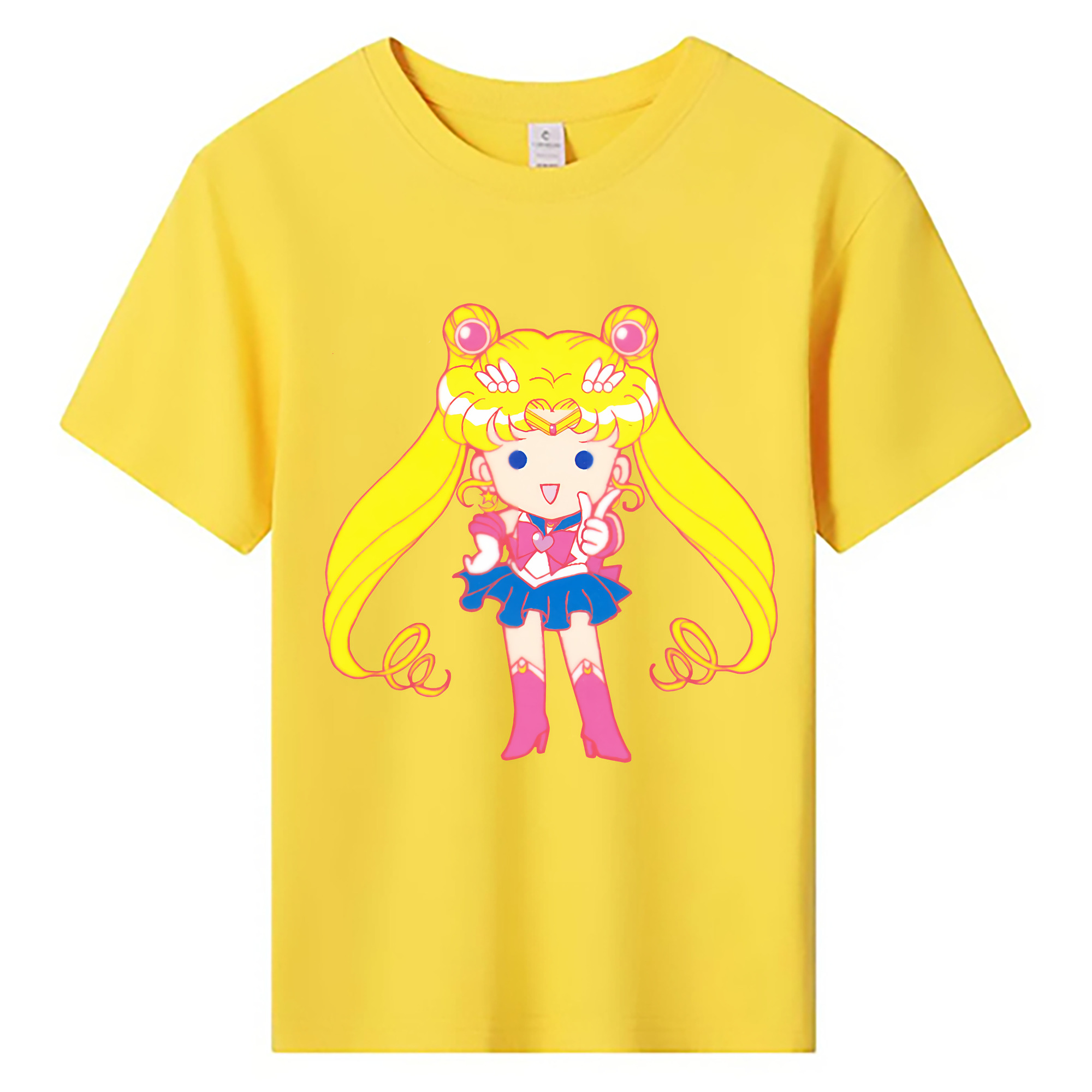 （画像用） 美少女戦士セーラームーン 月野 うさぎ つきの うさぎ Sailor Moon Tsukino Usagi 綿100％キッズTシャツ（フロントプリント）