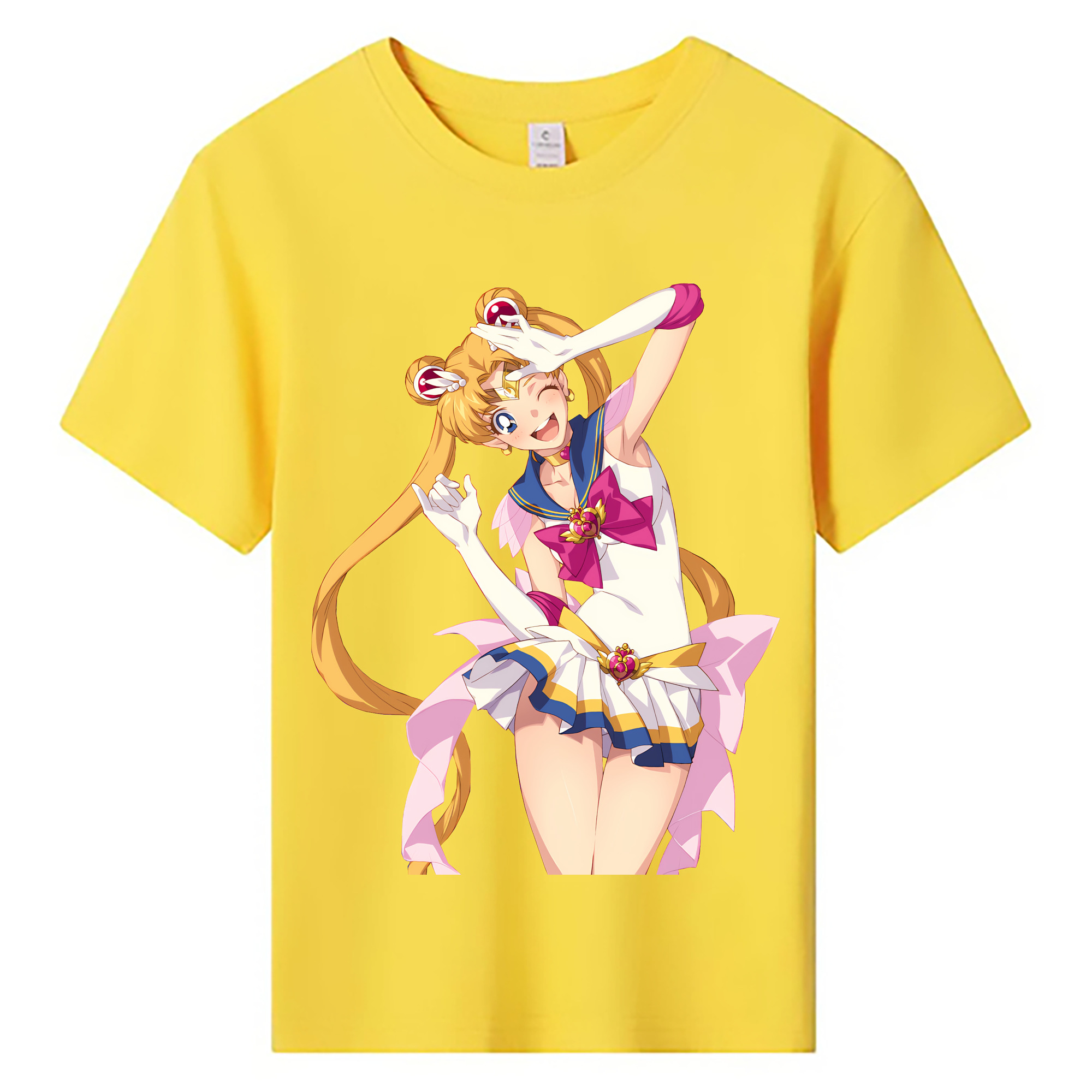 （画像用） 美少女戦士セーラームーン 月野 うさぎ つきの うさぎ Sailor Moon Tsukino Usagi 綿100％キッズTシャツ（フロントプリント）