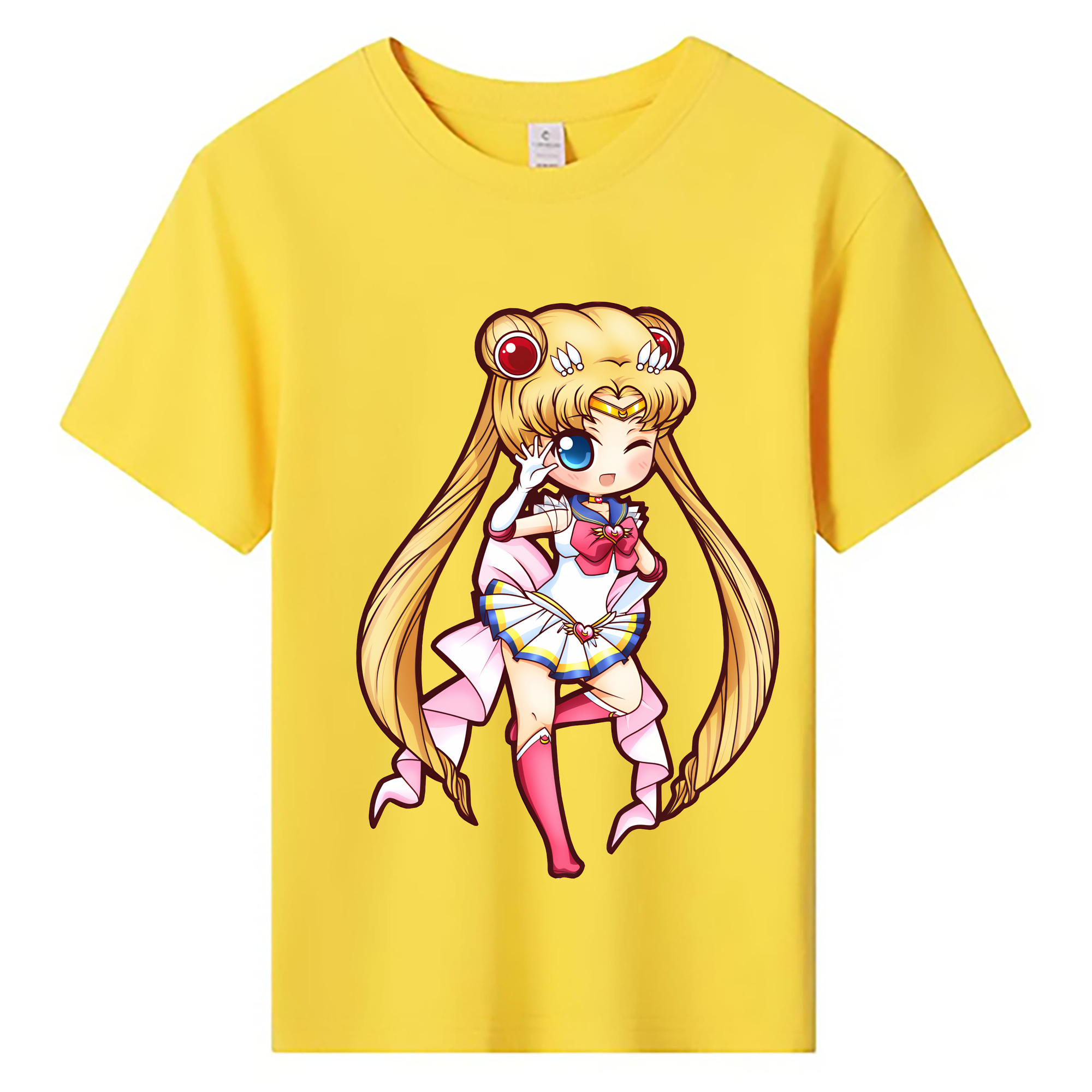 （画像用） 美少女戦士セーラームーン 月野 うさぎ つきの うさぎ Sailor Moon Tsukino Usagi 綿100％キッズTシャツ（フロントプリント）