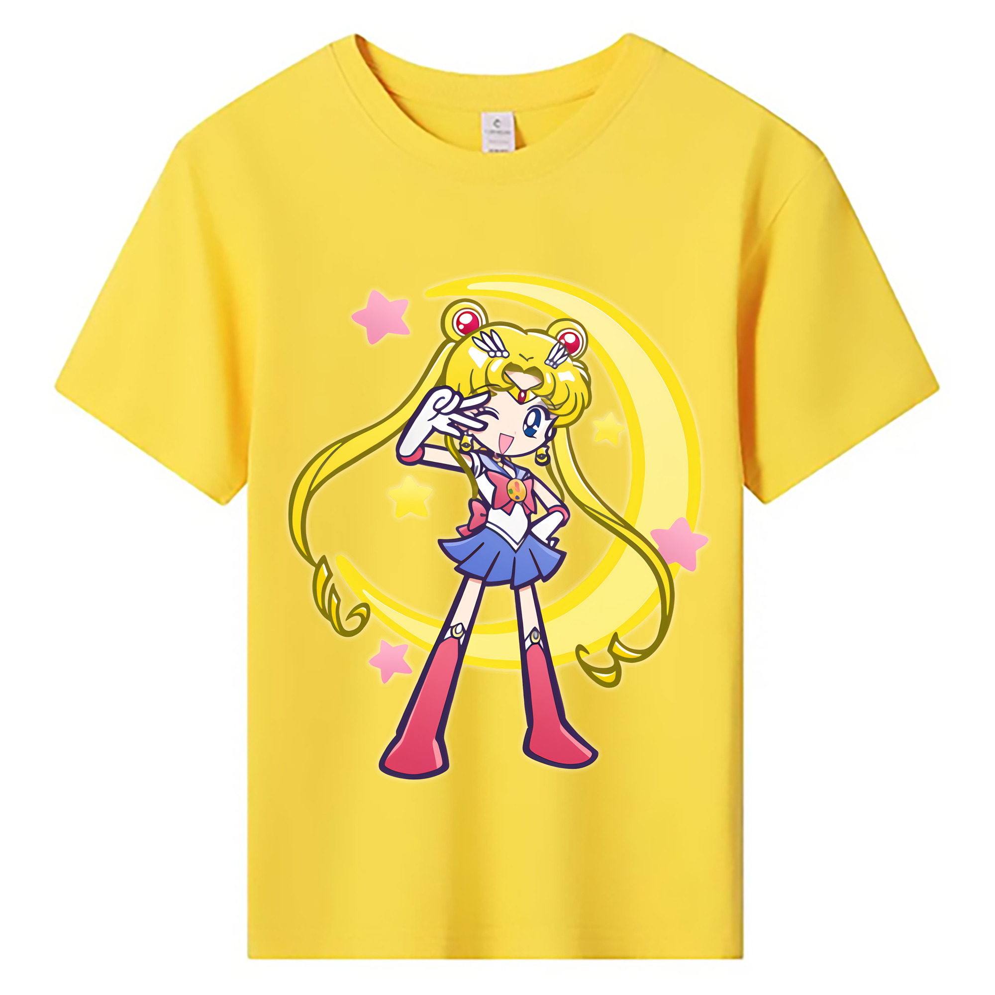 （画像用） 美少女戦士セーラームーン 月野 うさぎ つきの うさぎ Sailor Moon Tsukino Usagi 綿100％キッズTシャツ（フロントプリント）