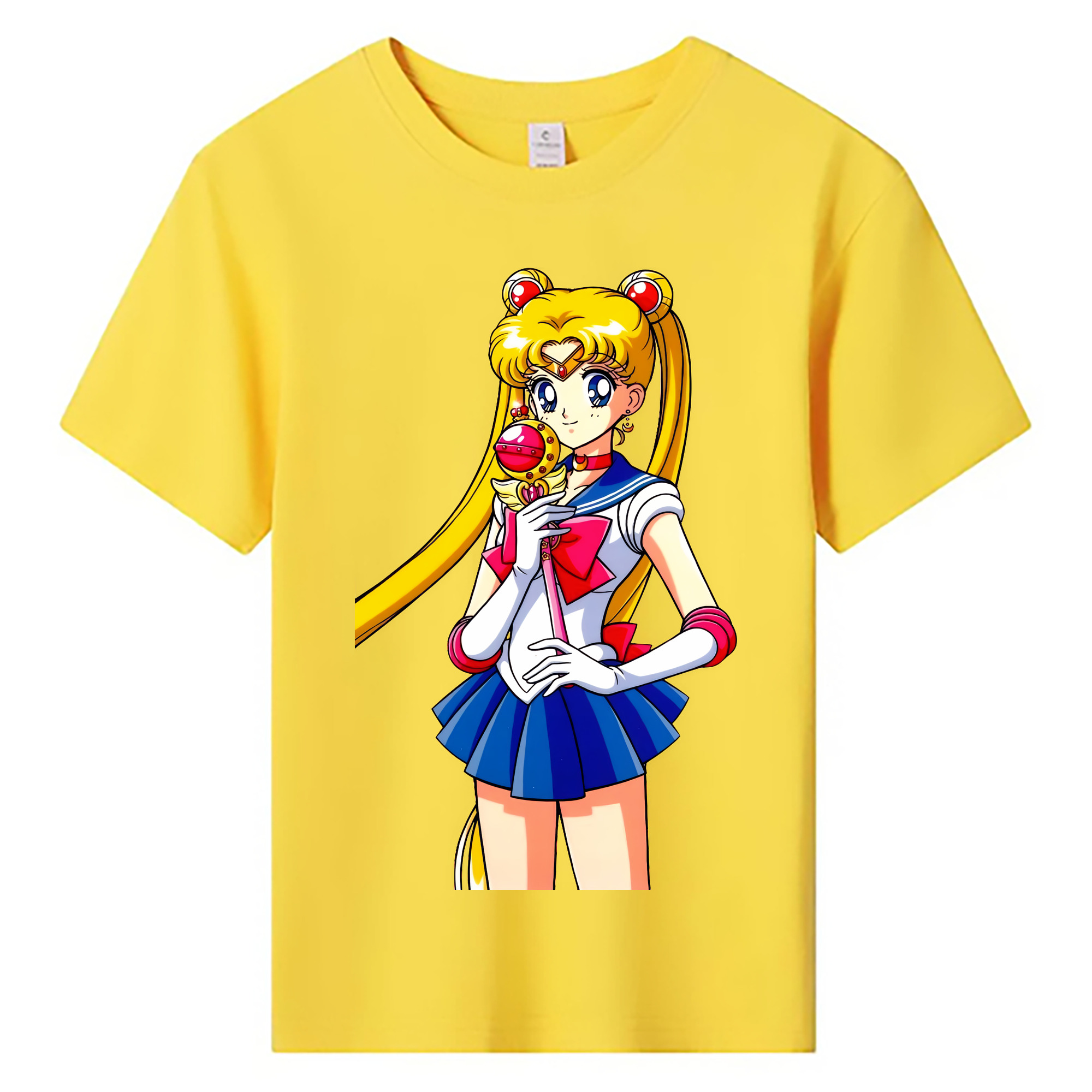 （画像用） 美少女戦士セーラームーン 月野 うさぎ つきの うさぎ Sailor Moon Tsukino Usagi 綿100％キッズTシャツ（フロントプリント）