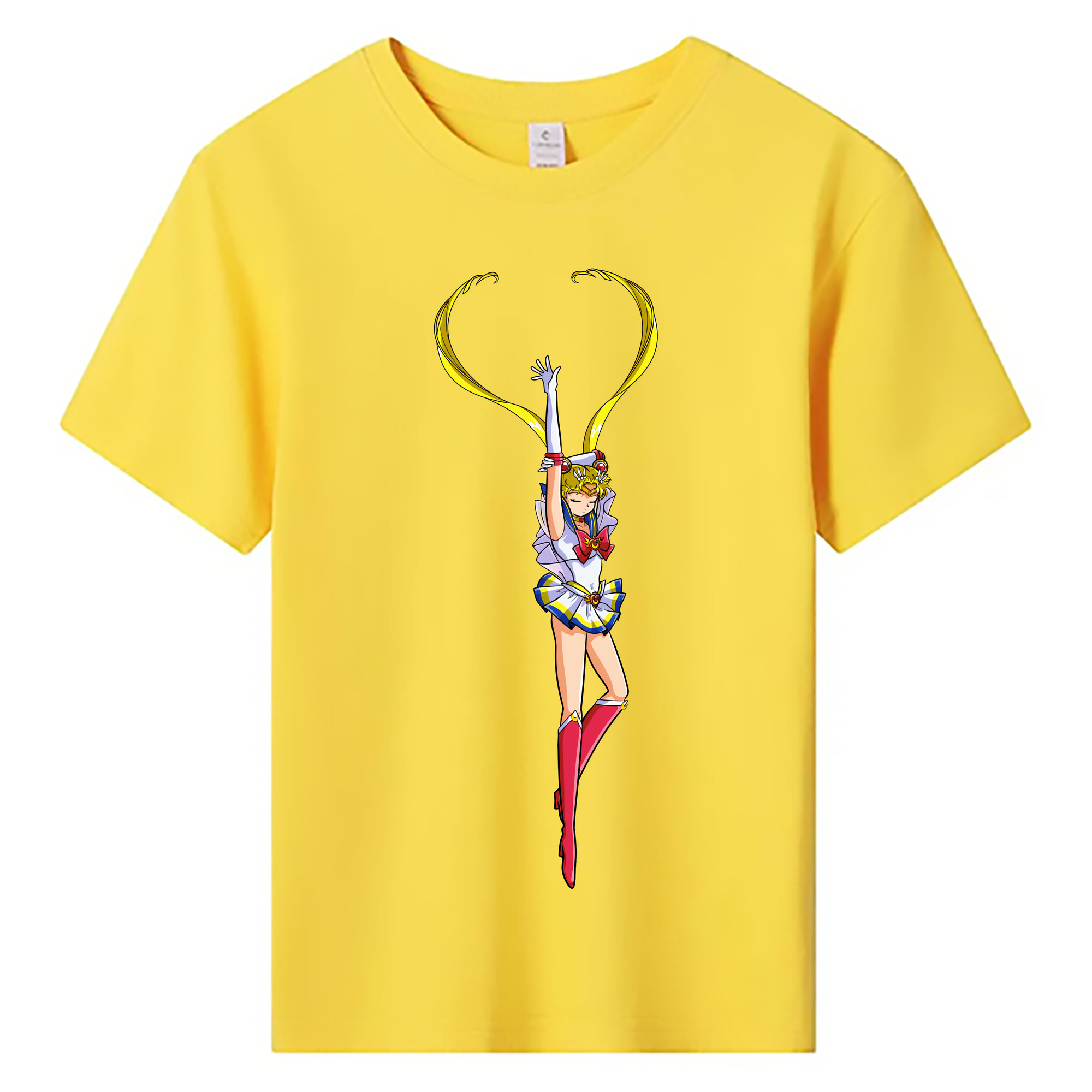 （画像用） 美少女戦士セーラームーン 月野 うさぎ つきの うさぎ Sailor Moon Tsukino Usagi 綿100％キッズTシャツ（フロントプリント）