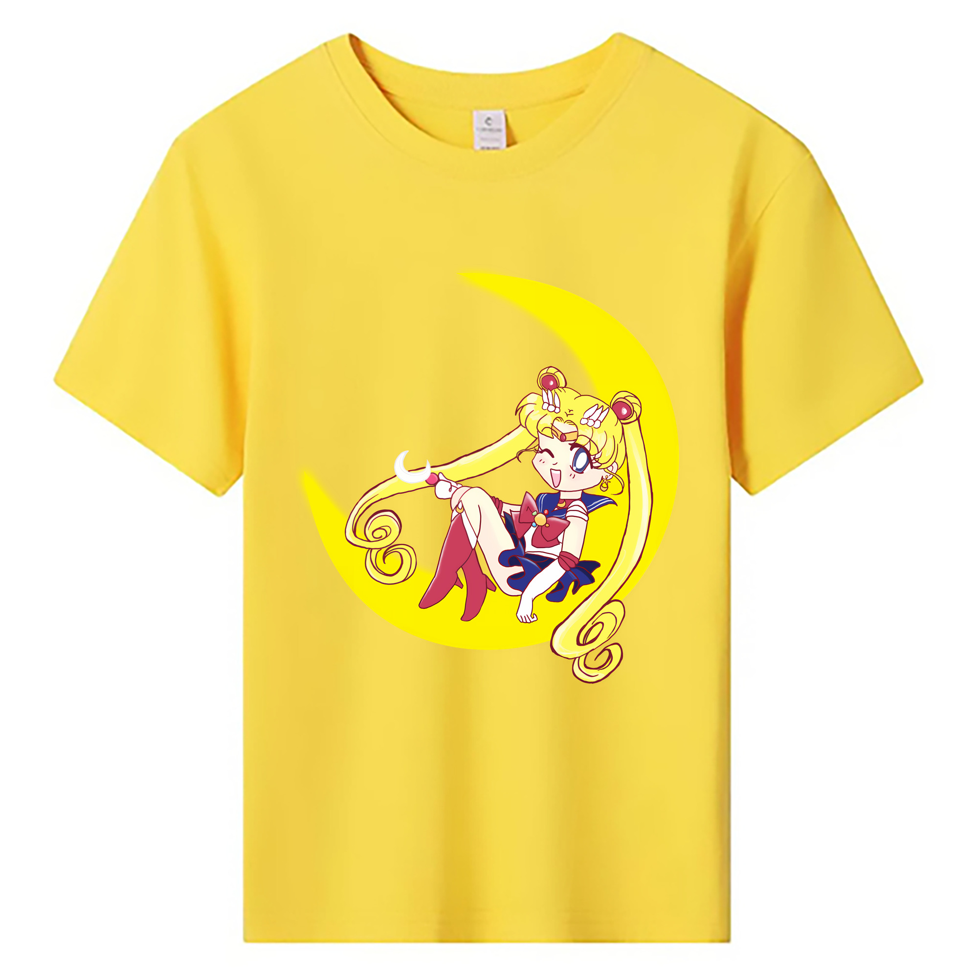 （画像用） 美少女戦士セーラームーン 月野 うさぎ つきの うさぎ Sailor Moon Tsukino Usagi 綿100％キッズTシャツ（フロントプリント）
