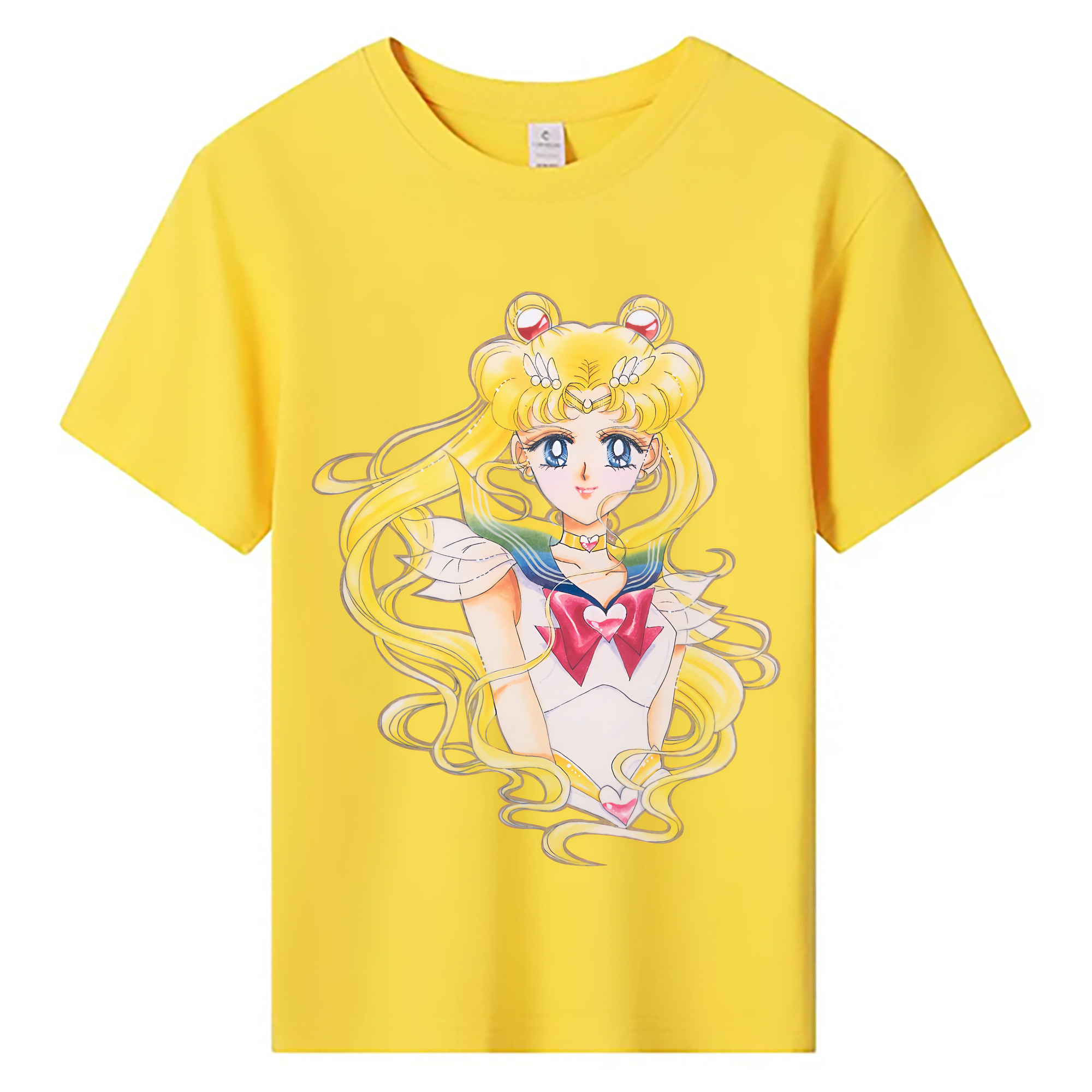 （画像用） 美少女戦士セーラームーン 月野 うさぎ つきの うさぎ Sailor Moon Tsukino Usagi 綿100％キッズTシャツ（フロントプリント）