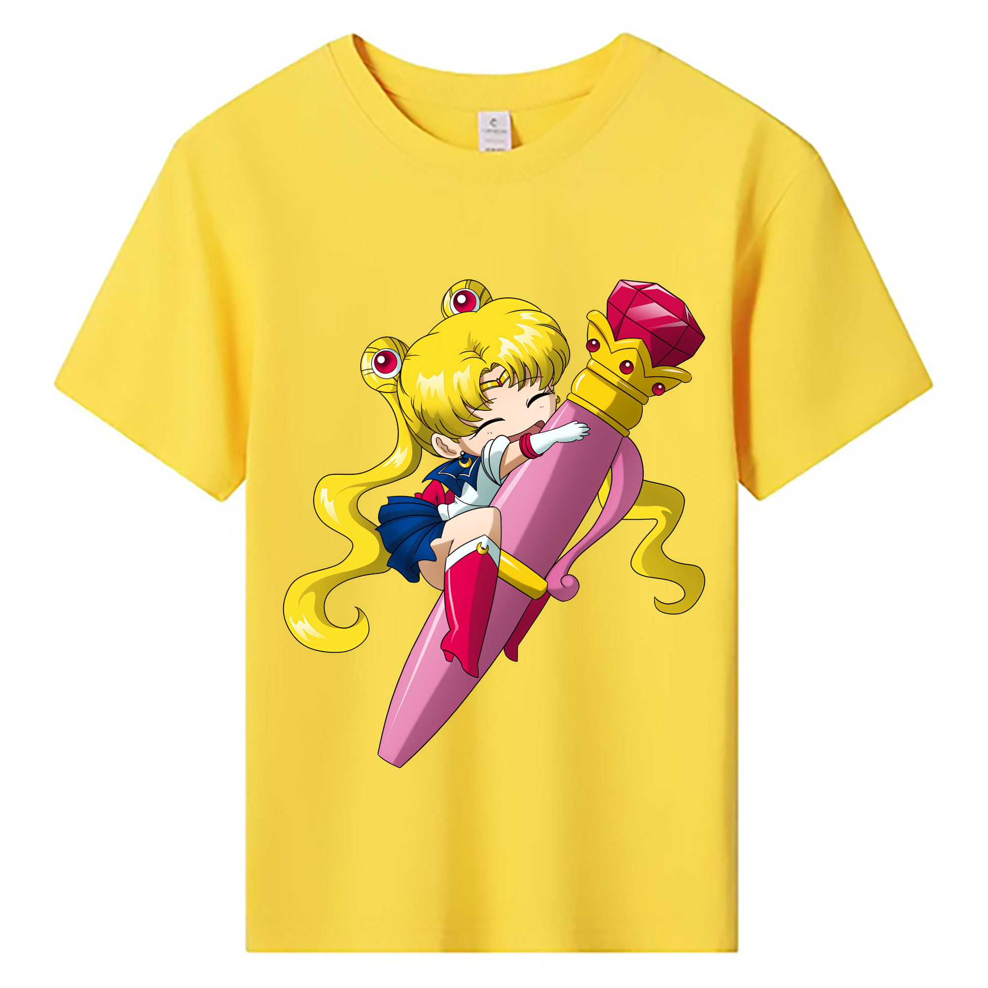 （画像用） 美少女戦士セーラームーン 月野 うさぎ つきの うさぎ Sailor Moon Tsukino Usagi 綿100％キッズTシャツ（フロントプリント）