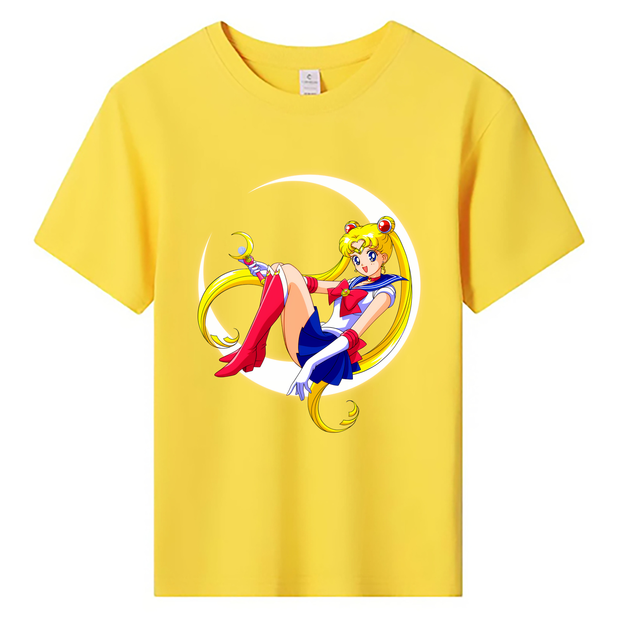 （画像用） 美少女戦士セーラームーン 月野 うさぎ つきの うさぎ Sailor Moon Tsukino Usagi 綿100％キッズTシャツ（フロントプリント）
