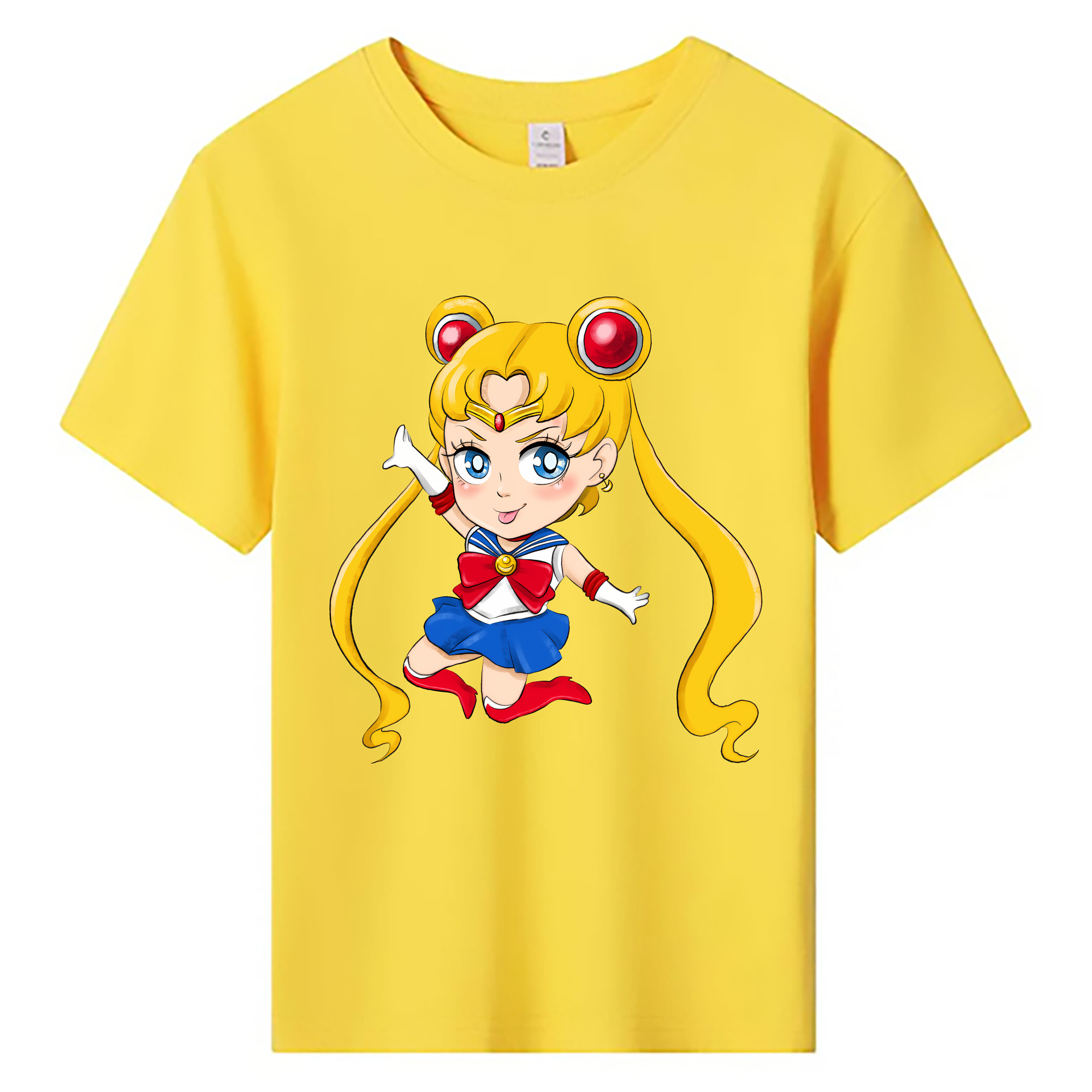 （画像用） 美少女戦士セーラームーン 月野 うさぎ つきの うさぎ Sailor Moon Tsukino Usagi 綿100％キッズTシャツ（フロントプリント）