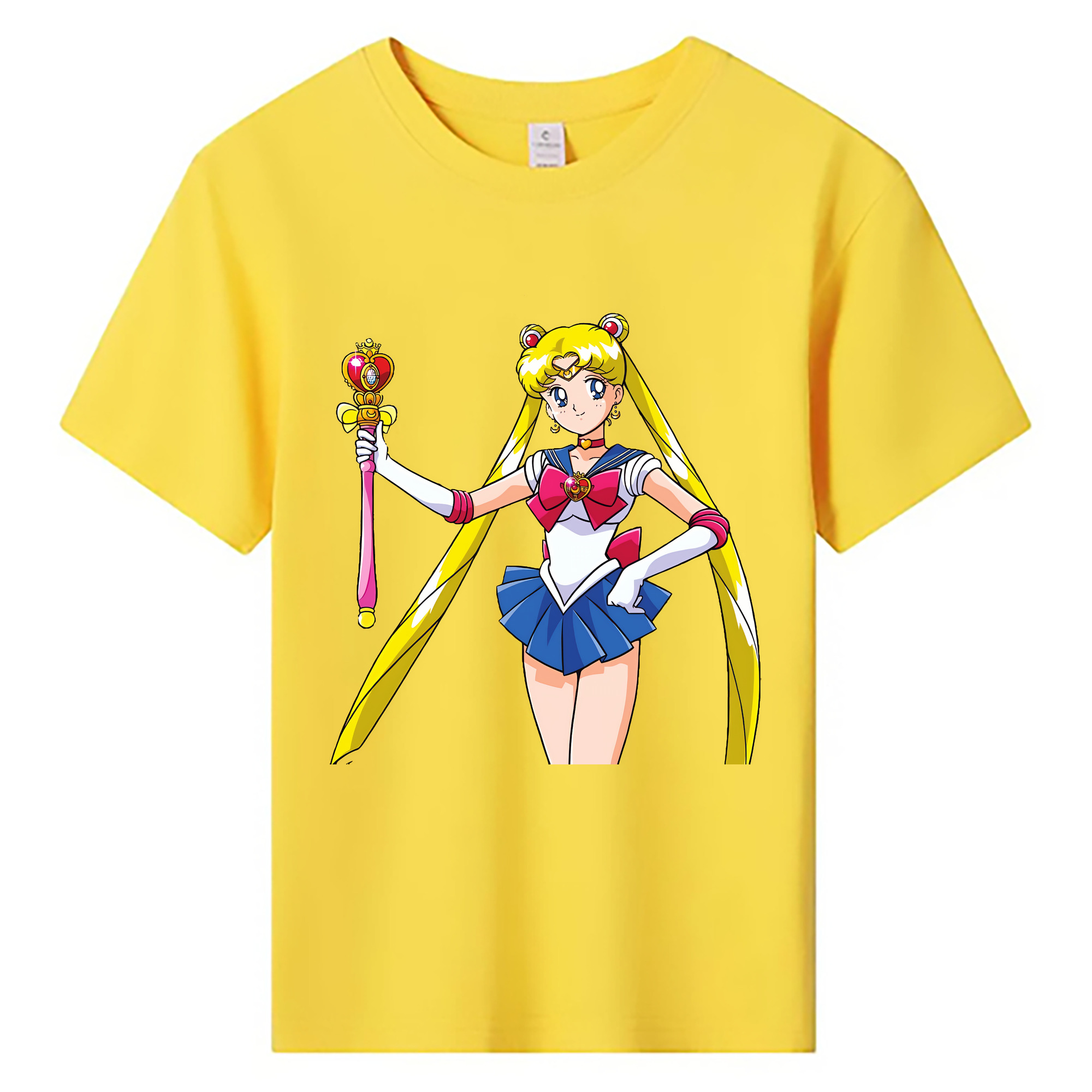 （画像用） 美少女戦士セーラームーン 月野 うさぎ つきの うさぎ Sailor Moon Tsukino Usagi 綿100％キッズTシャツ（フロントプリント）