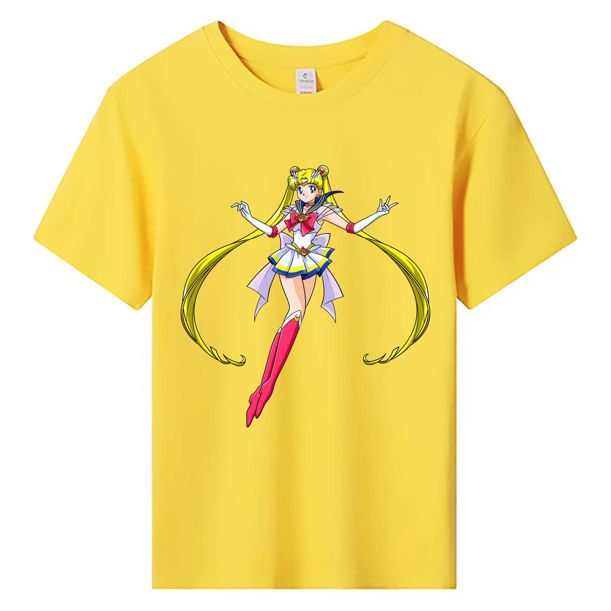 （画像用） 美少女戦士セーラームーン 月野 うさぎ つきの うさぎ Sailor Moon Tsukino Usagi 綿100％キッズTシャツ（フロントプリント）