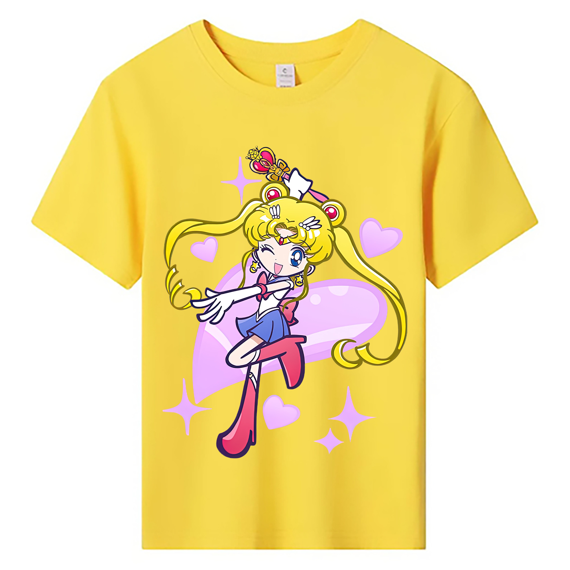 （画像用） 美少女戦士セーラームーン 月野 うさぎ つきの うさぎ Sailor Moon Tsukino Usagi 綿100％キッズTシャツ（フロントプリント）