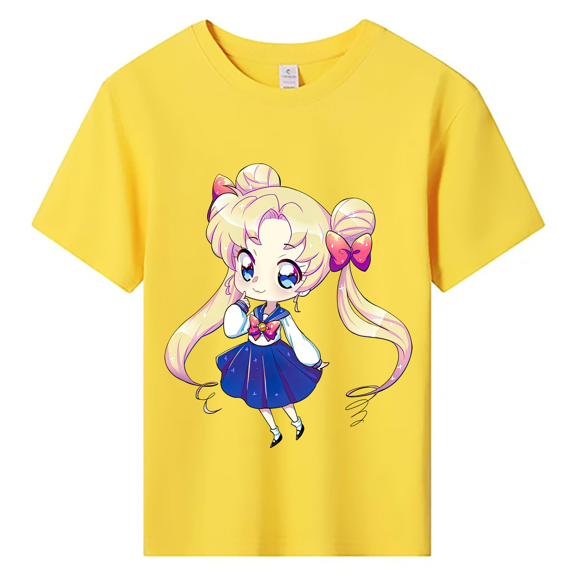 （画像用） 美少女戦士セーラームーン 月野 うさぎ つきの うさぎ Sailor Moon Tsukino Usagi 綿100％キッズTシャツ（フロントプリント）