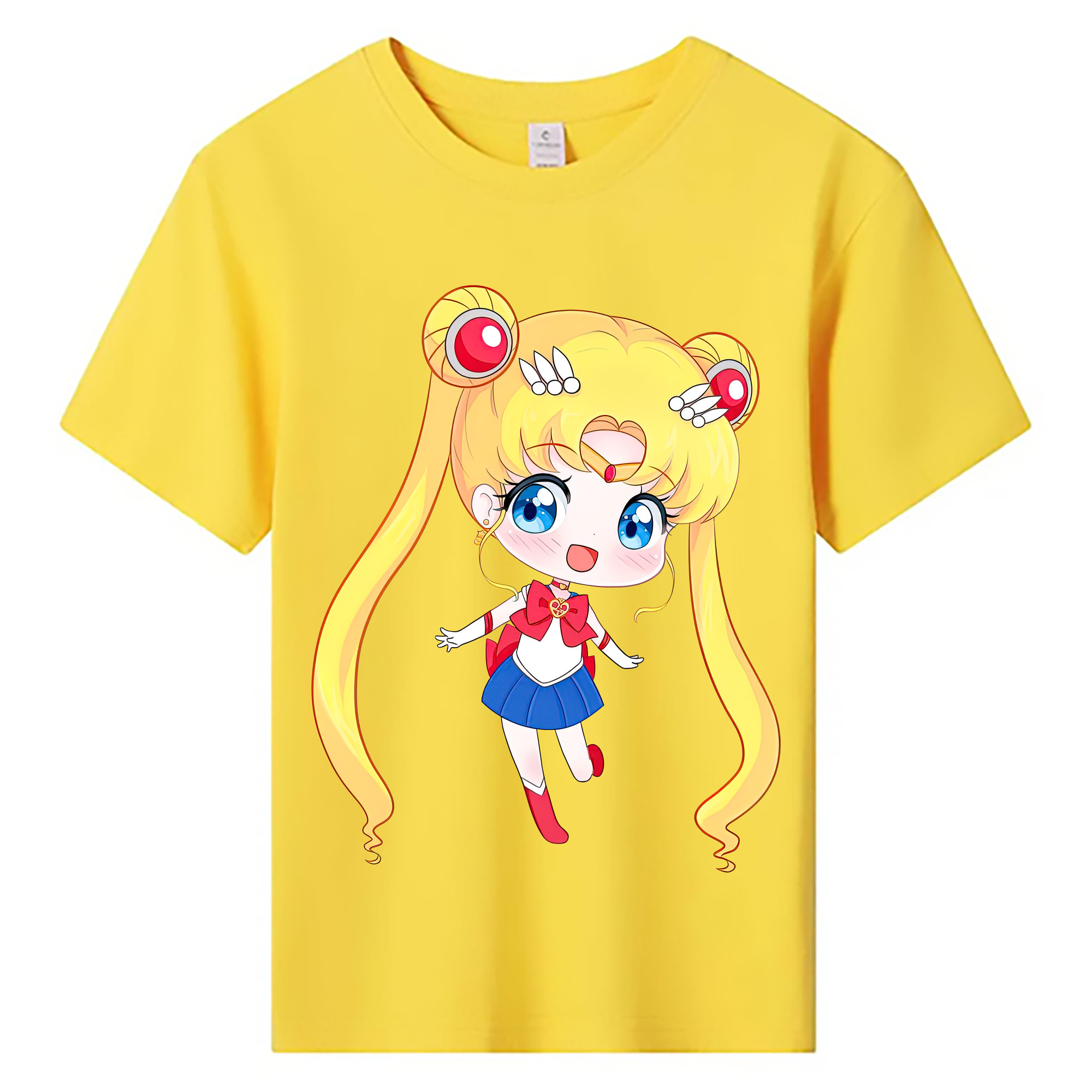 （画像用） 美少女戦士セーラームーン 月野 うさぎ つきの うさぎ Sailor Moon Tsukino Usagi 綿100％キッズTシャツ（フロントプリント）