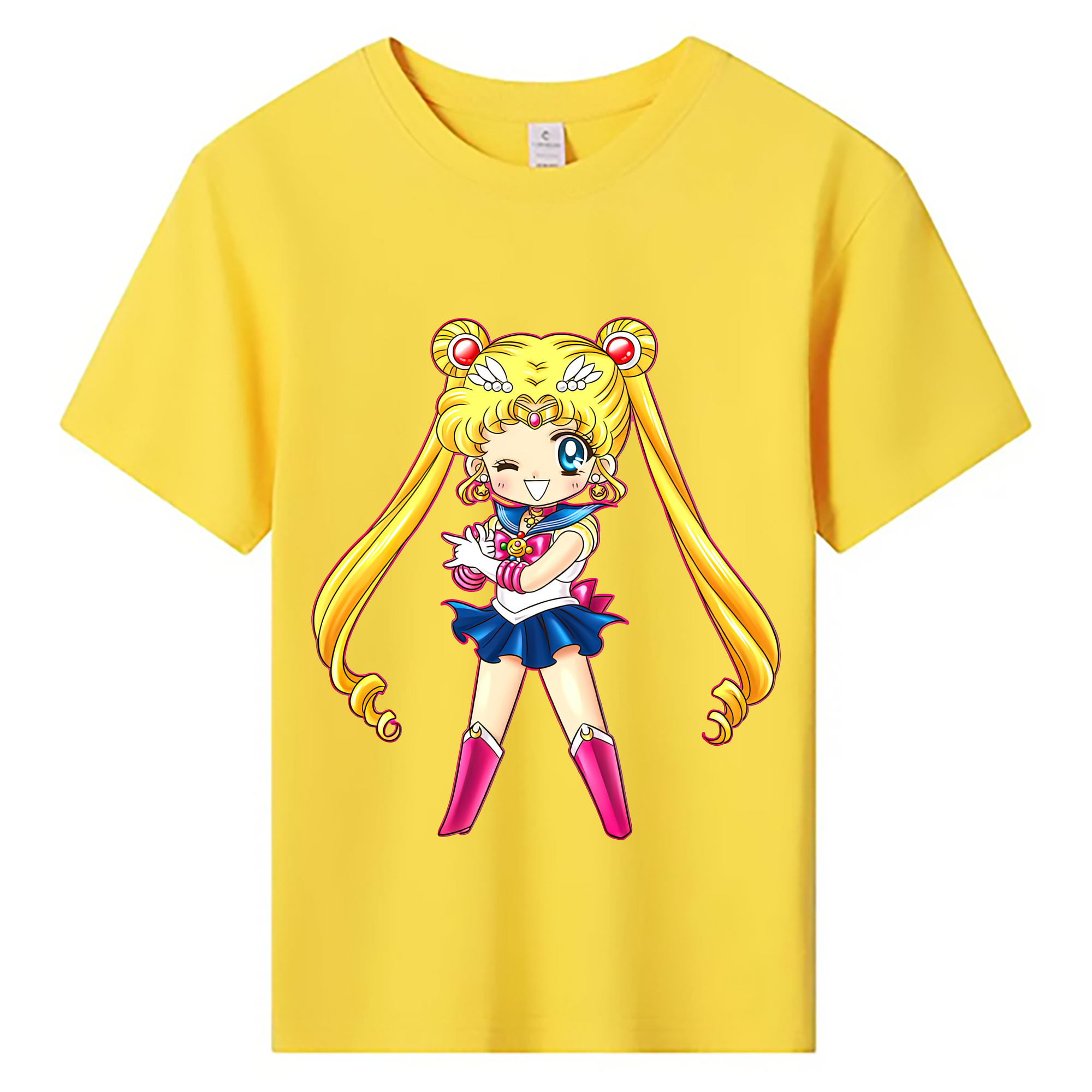 （画像用） 美少女戦士セーラームーン 月野 うさぎ つきの うさぎ Sailor Moon Tsukino Usagi 綿100％キッズTシャツ（フロントプリント）