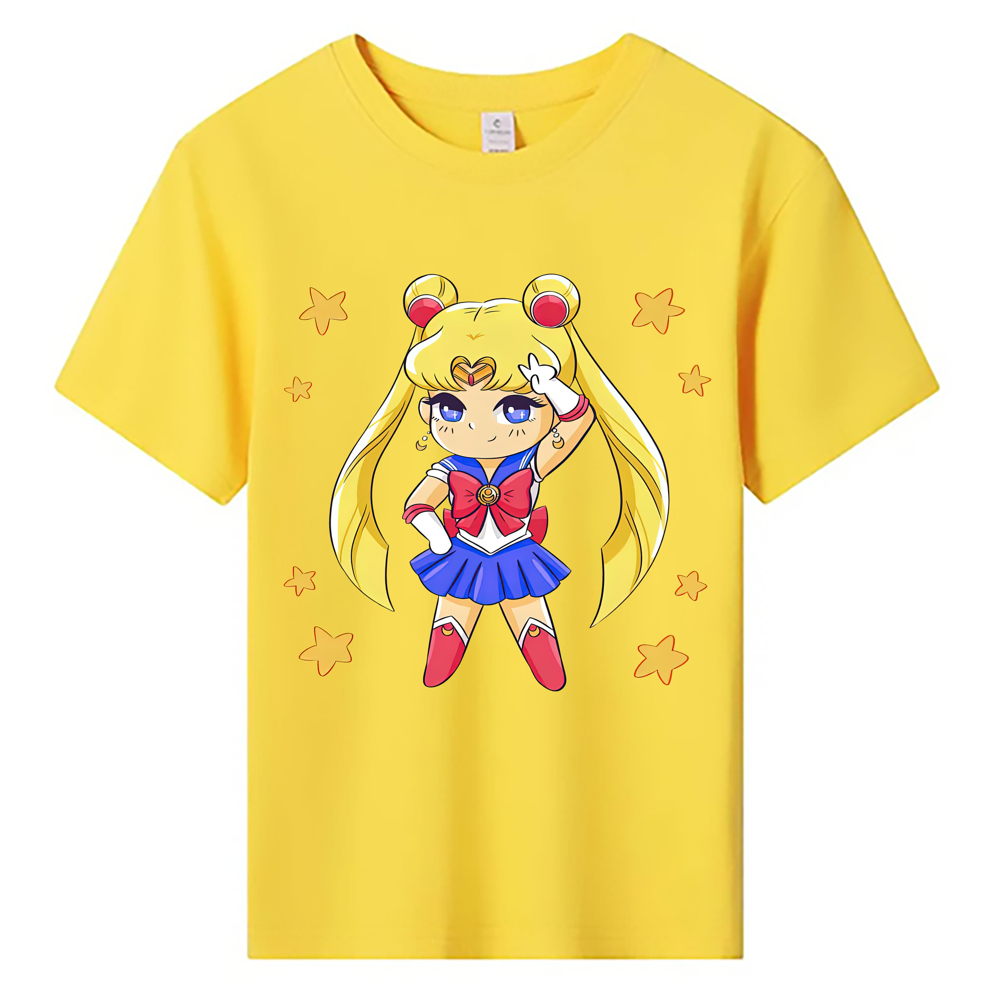 （画像用） 美少女戦士セーラームーン 月野 うさぎ つきの うさぎ Sailor Moon Tsukino Usagi 綿100％キッズTシャツ（フロントプリント）