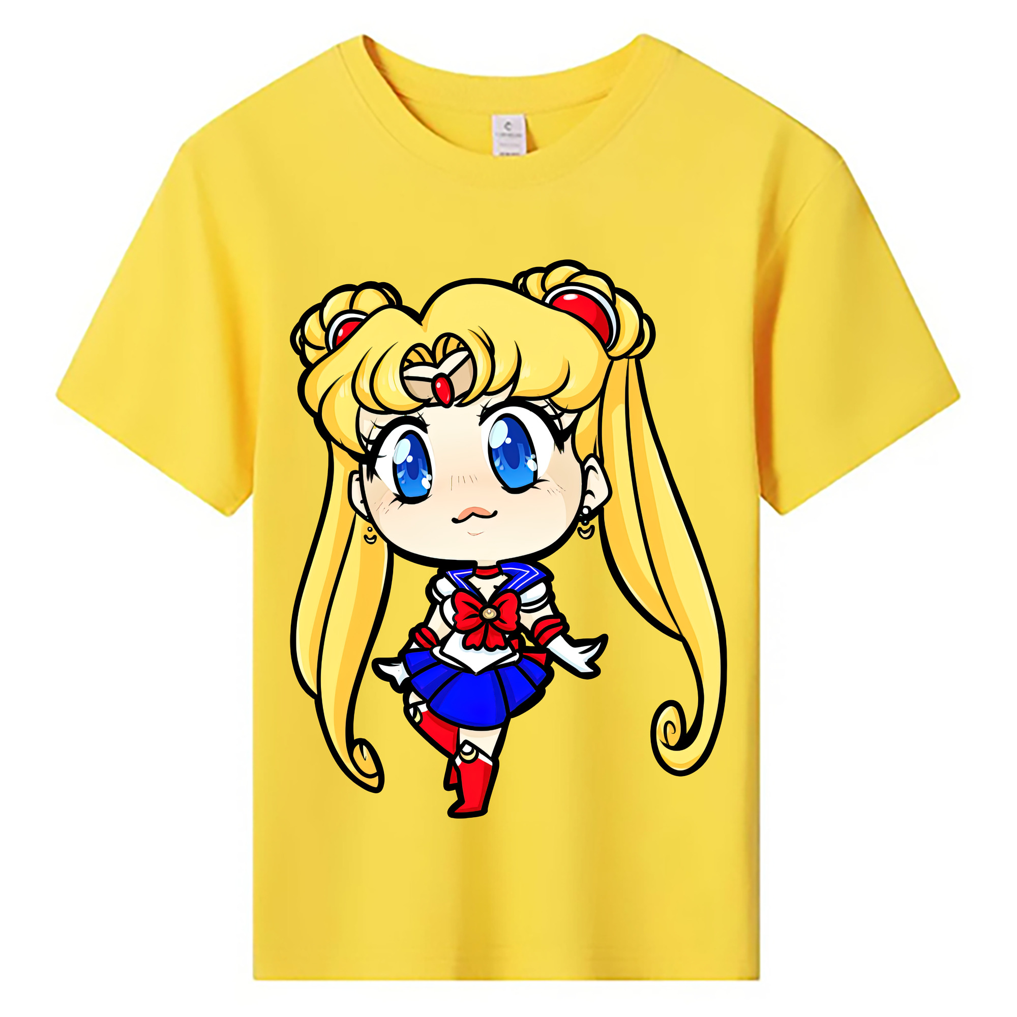 （画像用） 美少女戦士セーラームーン 月野 うさぎ つきの うさぎ Sailor Moon Tsukino Usagi 綿100％キッズTシャツ（フロントプリント）