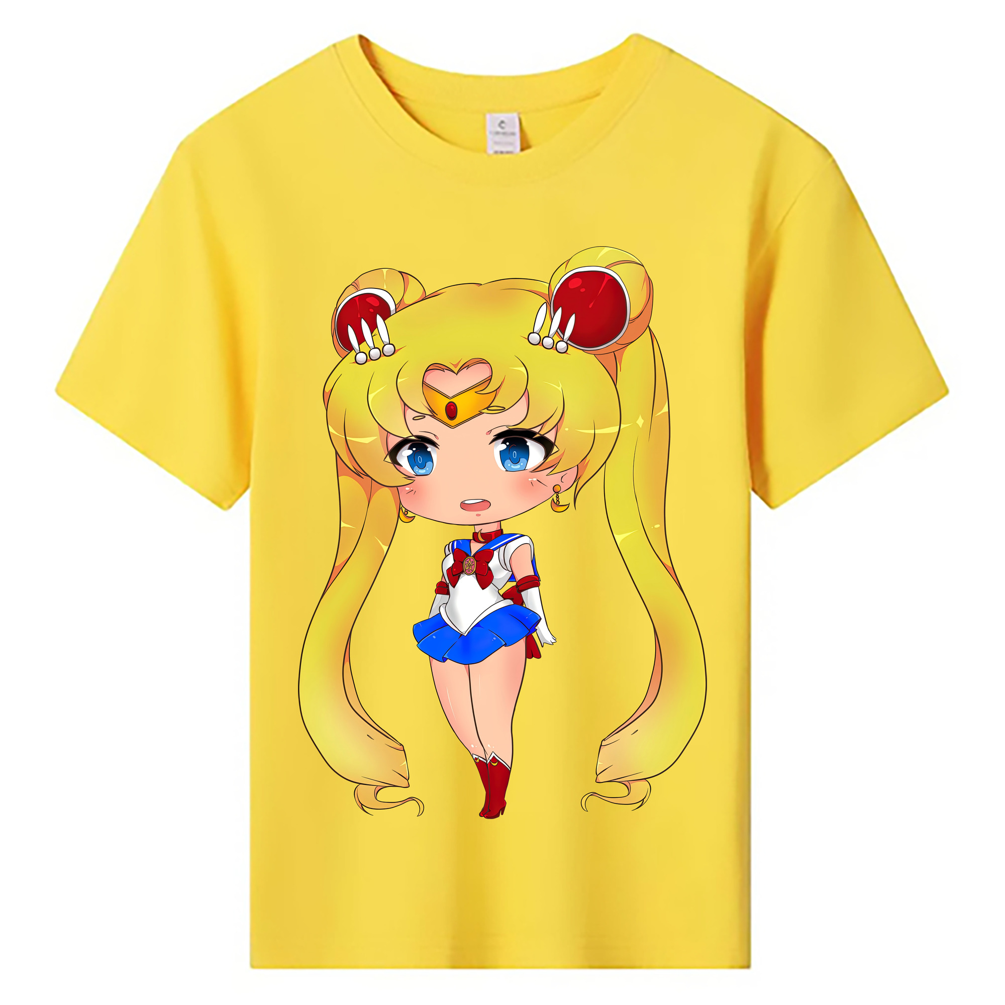 （画像用） 美少女戦士セーラームーン 月野 うさぎ つきの うさぎ Sailor Moon Tsukino Usagi 綿100％キッズTシャツ（フロントプリント）