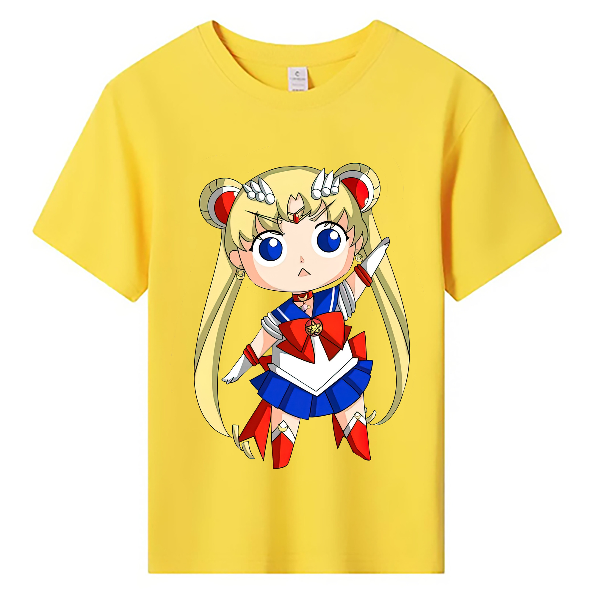 （画像用） 美少女戦士セーラームーン 月野 うさぎ つきの うさぎ Sailor Moon Tsukino Usagi 綿100％キッズTシャツ（フロントプリント）