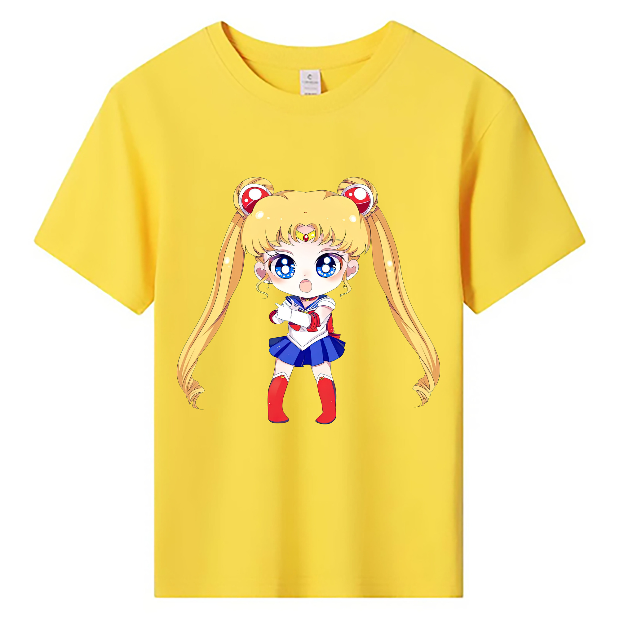 （画像用） 美少女戦士セーラームーン 月野 うさぎ つきの うさぎ Sailor Moon Tsukino Usagi 綿100％キッズTシャツ（フロントプリント）
