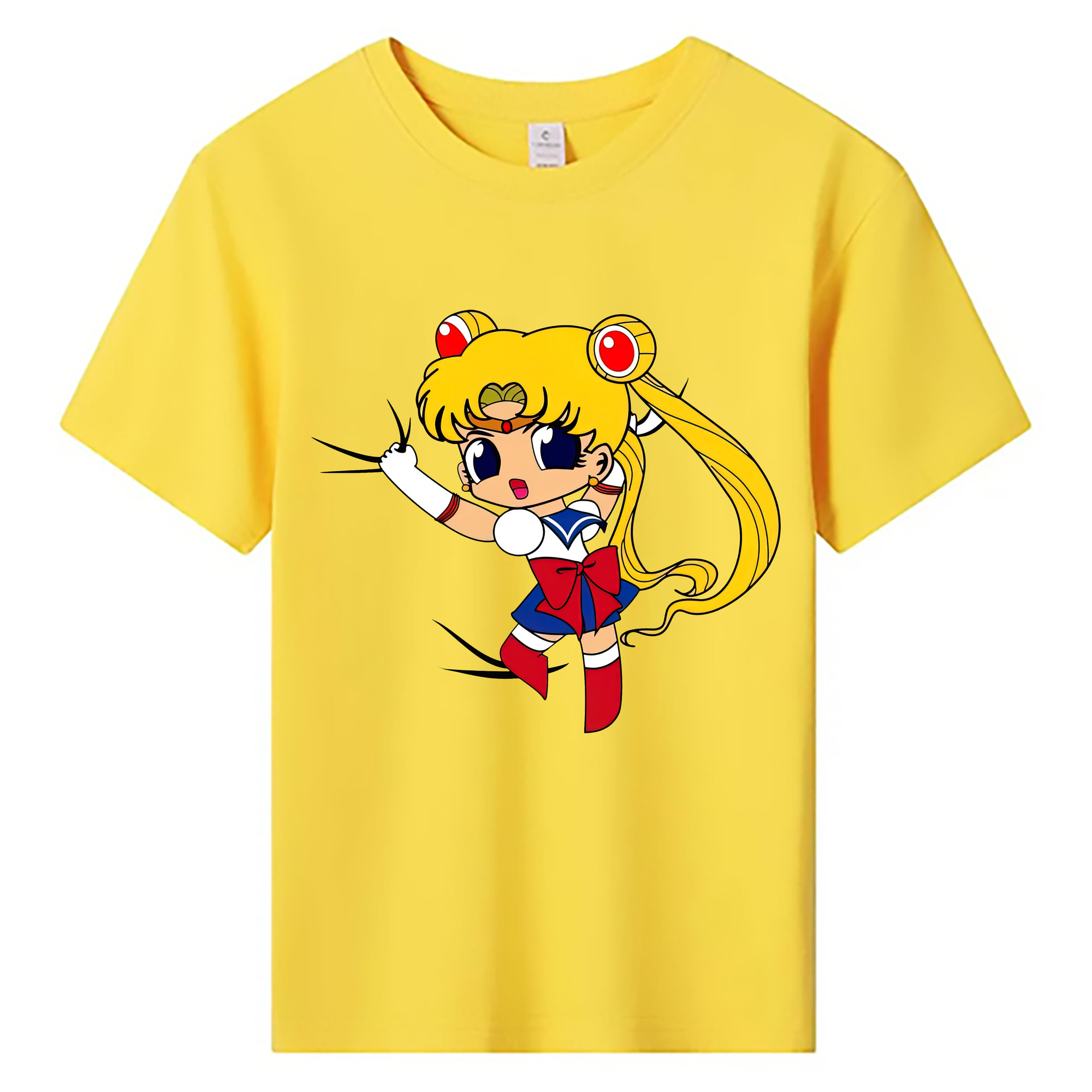 （画像用） 美少女戦士セーラームーン 月野 うさぎ つきの うさぎ Sailor Moon Tsukino Usagi 綿100％キッズTシャツ（フロントプリント）