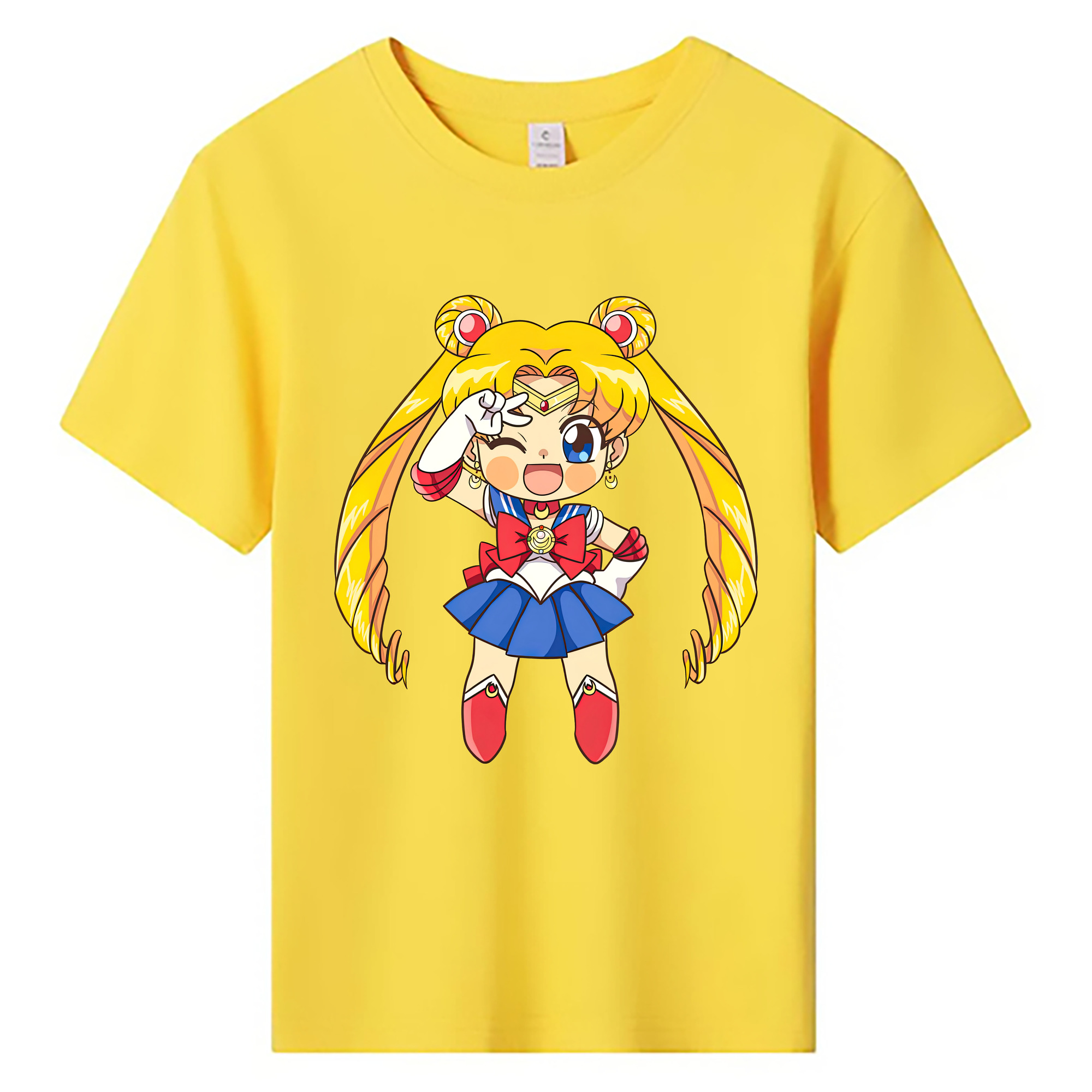（画像用） 美少女戦士セーラームーン 月野 うさぎ つきの うさぎ Sailor Moon Tsukino Usagi 綿100％キッズTシャツ（フロントプリント）