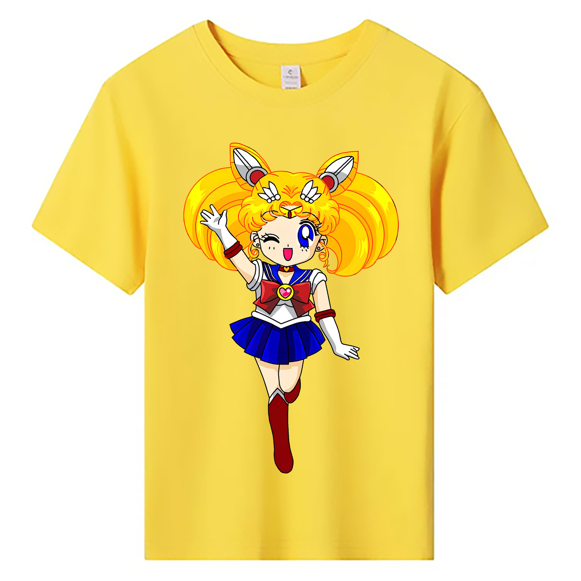 （画像用） 美少女戦士セーラームーン 月野 うさぎ つきの うさぎ Sailor Moon Tsukino Usagi 綿100％キッズTシャツ（フロントプリント）