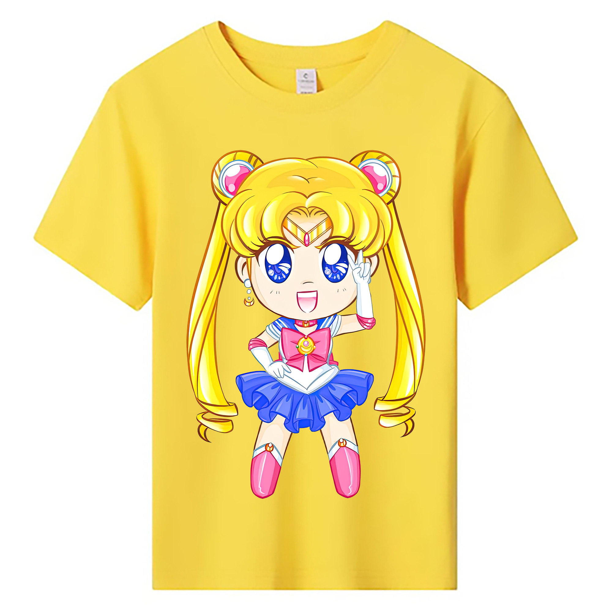 （画像用） 美少女戦士セーラームーン 月野 うさぎ つきの うさぎ Sailor Moon Tsukino Usagi 綿100％キッズTシャツ（フロントプリント）