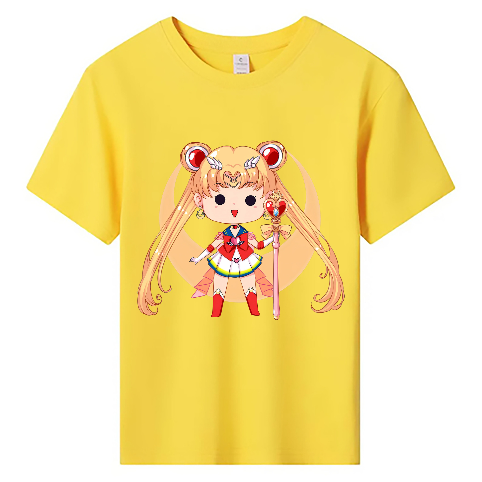 （画像用） 美少女戦士セーラームーン 月野 うさぎ つきの うさぎ Sailor Moon Tsukino Usagi 綿100％キッズTシャツ（フロントプリント）