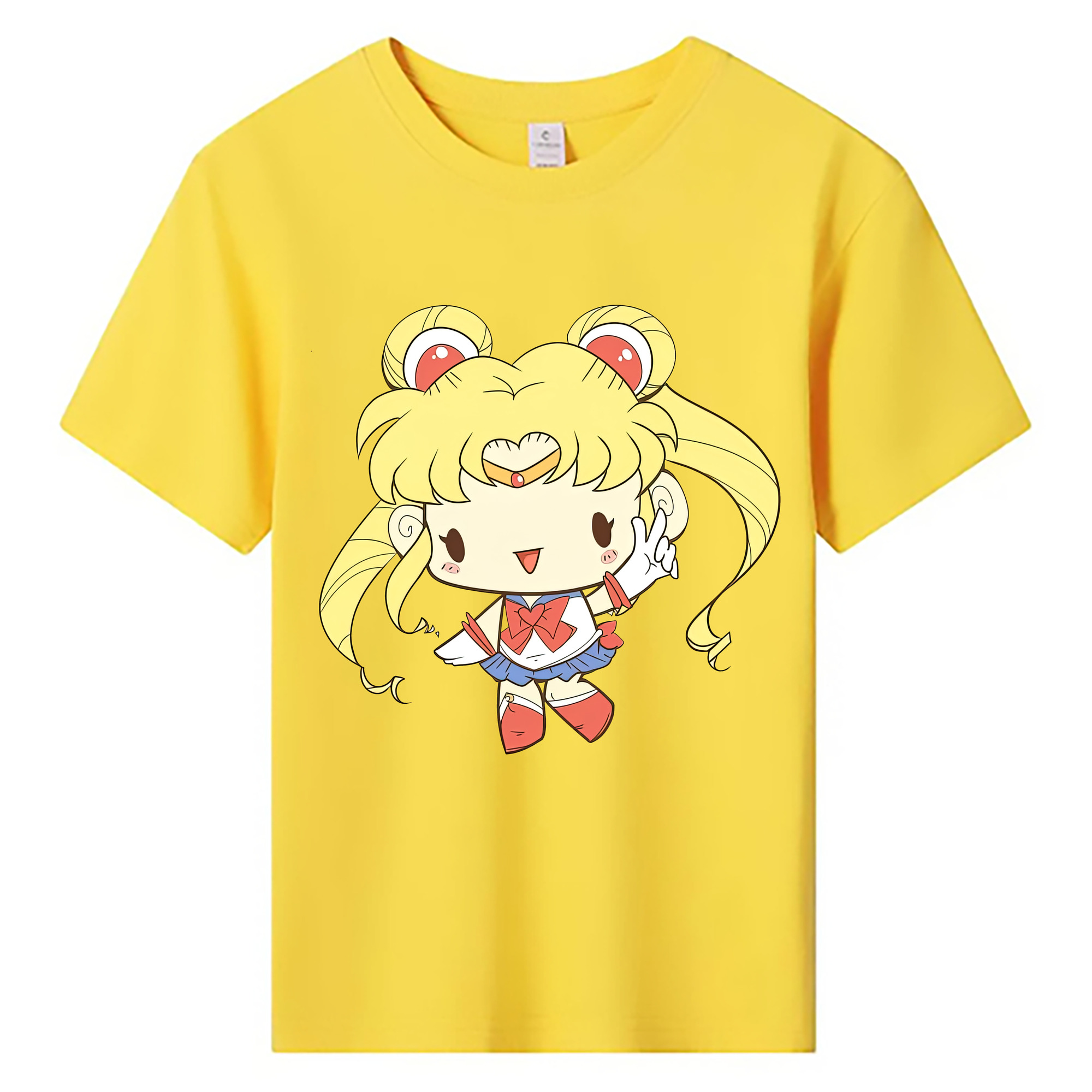 （画像用） 美少女戦士セーラームーン 月野 うさぎ つきの うさぎ Sailor Moon Tsukino Usagi 綿100％キッズTシャツ（フロントプリント）