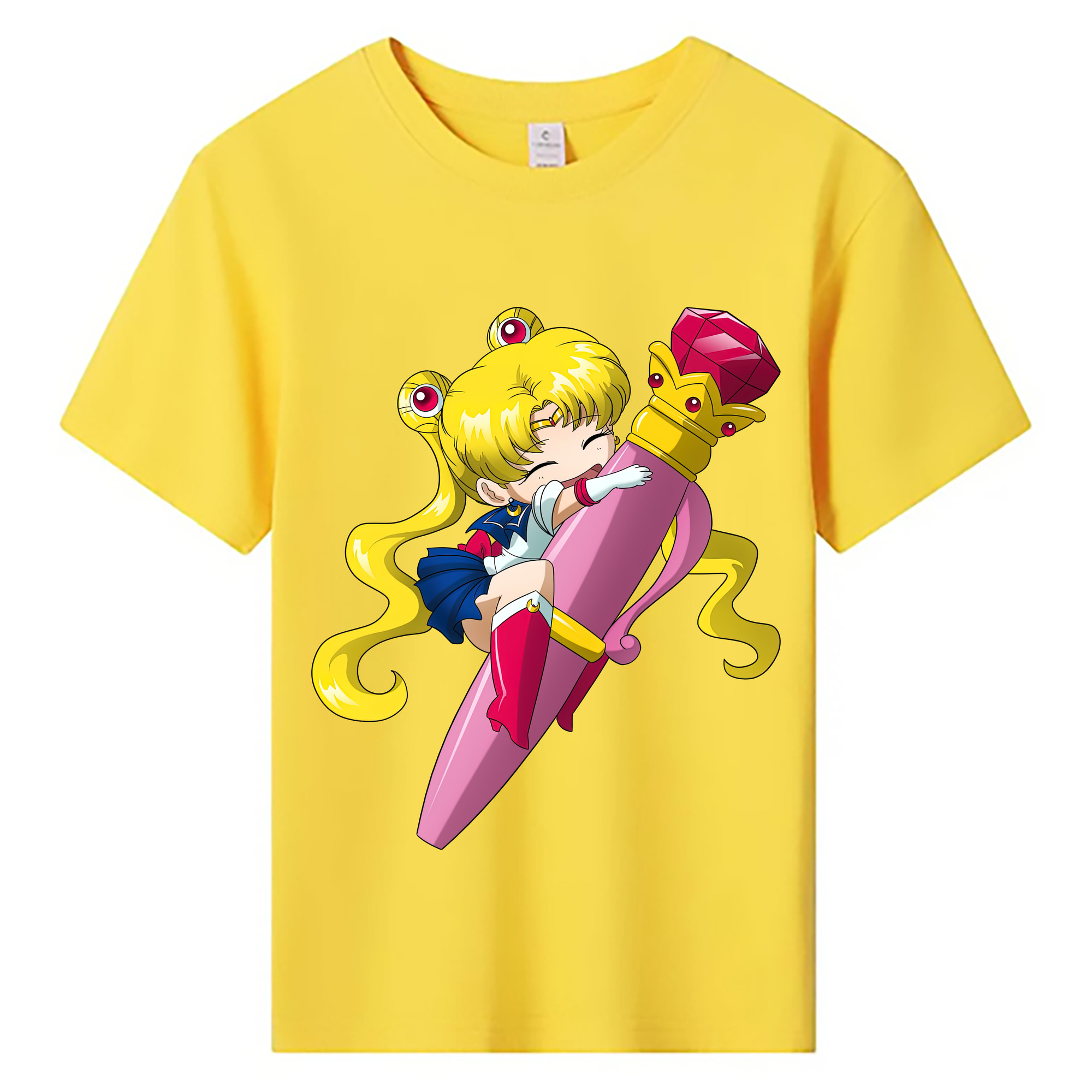 （画像用） 美少女戦士セーラームーン 月野 うさぎ つきの うさぎ Sailor Moon Tsukino Usagi 綿100％キッズTシャツ（フロントプリント）