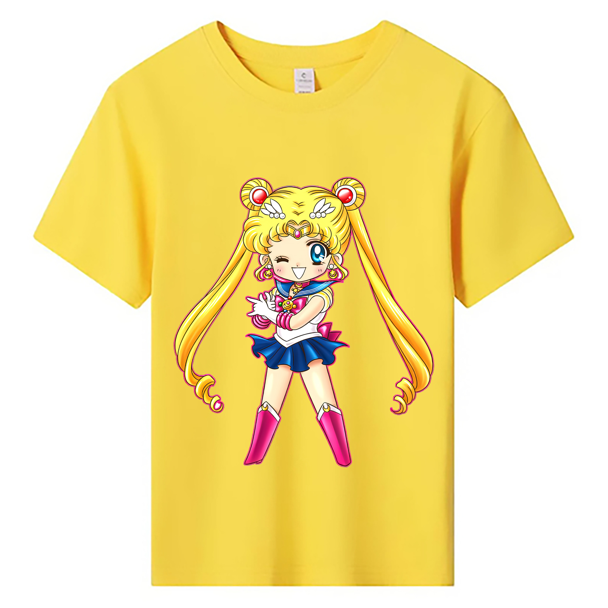 （画像用） 美少女戦士セーラームーン 月野 うさぎ つきの うさぎ Sailor Moon Tsukino Usagi 綿100％キッズTシャツ（フロントプリント）