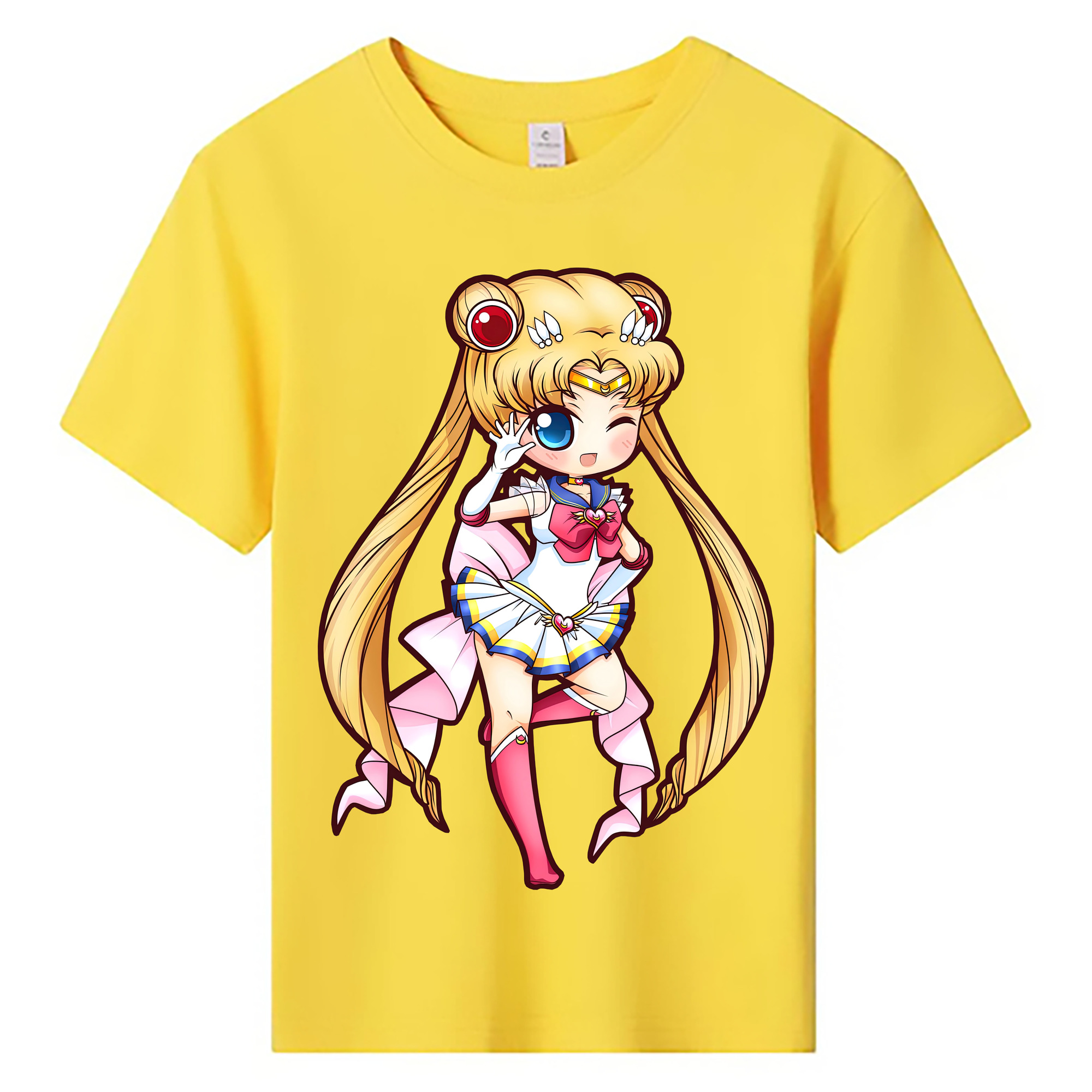 （画像用） 美少女戦士セーラームーン 月野 うさぎ つきの うさぎ Sailor Moon Tsukino Usagi 綿100％キッズTシャツ（フロントプリント）