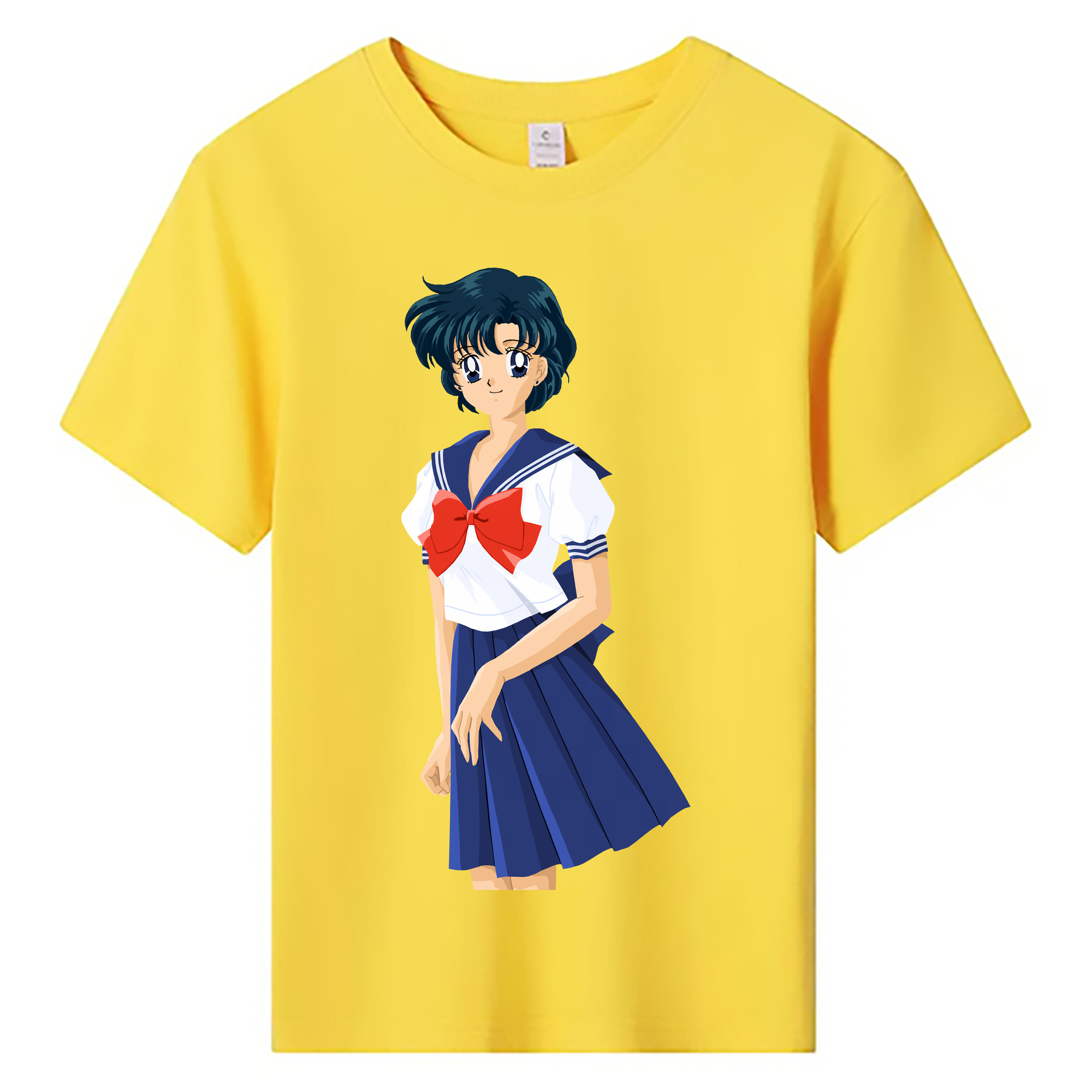 （画像用） 美少女戦士セーラームーン 水野 亜美 みずの あみ Sailor Moon Mizuno Ami 綿100％キッズTシャツ（フロントプリント）