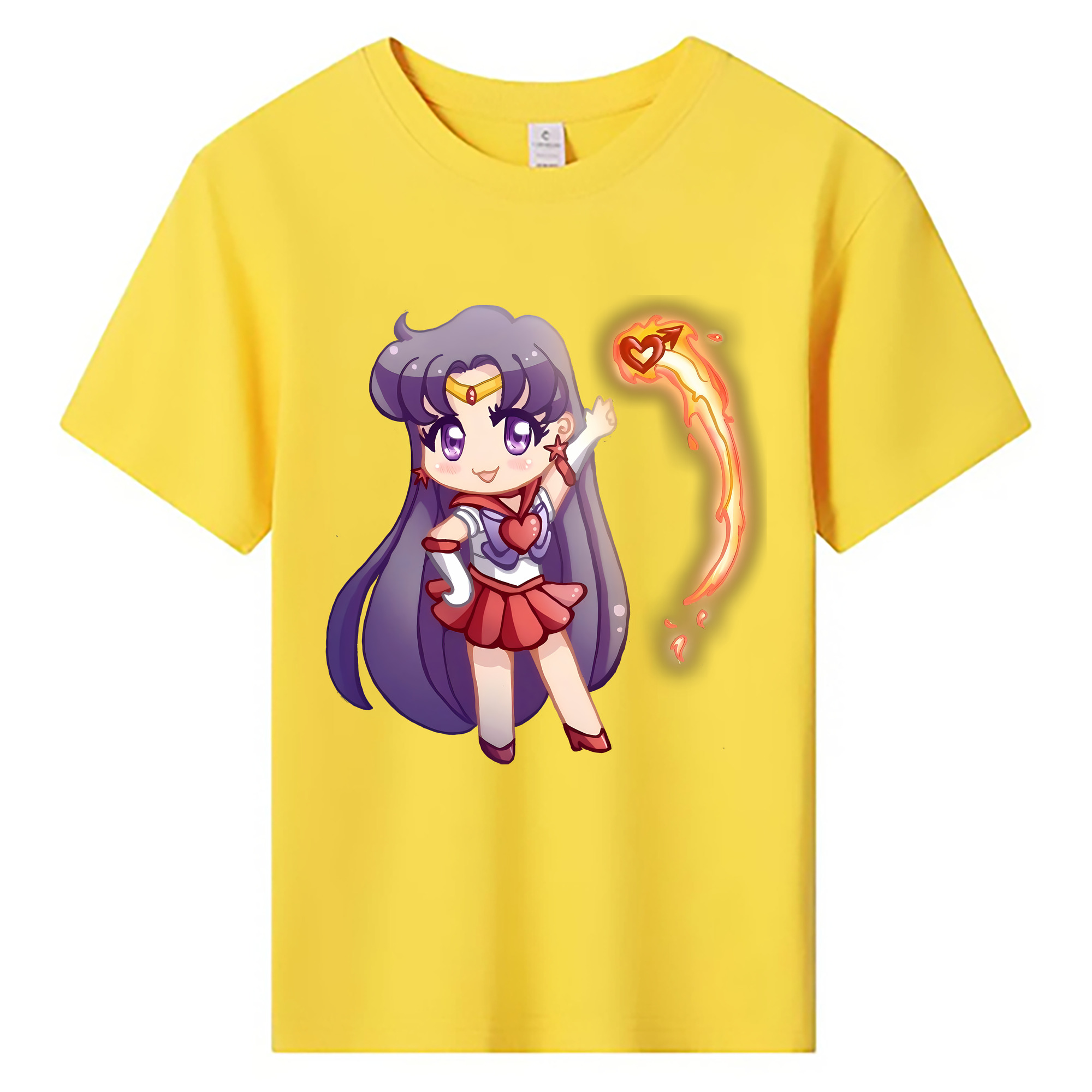 （画像用） 美少女戦士セーラームーン 火野レイ ひの レイ Sailor Moon Hino Rei （セーラーマーズ,Sailor Mars） 綿100％キッズTシャツ（フロントプリント）