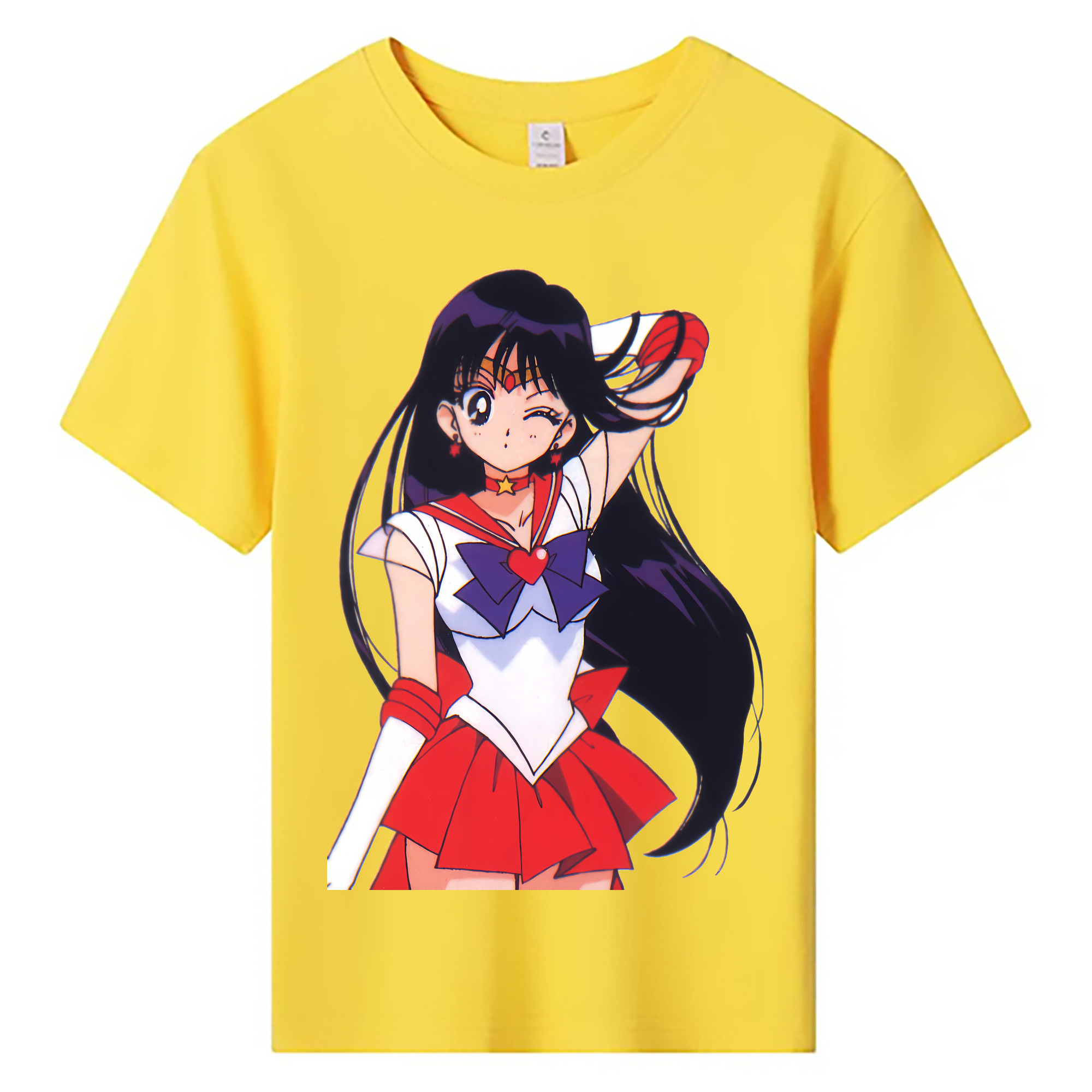 （画像用） 美少女戦士セーラームーン 火野レイ ひの レイ Sailor Moon Hino Rei （セーラーマーズ,Sailor Mars） 綿100％キッズTシャツ（フロントプリント）
