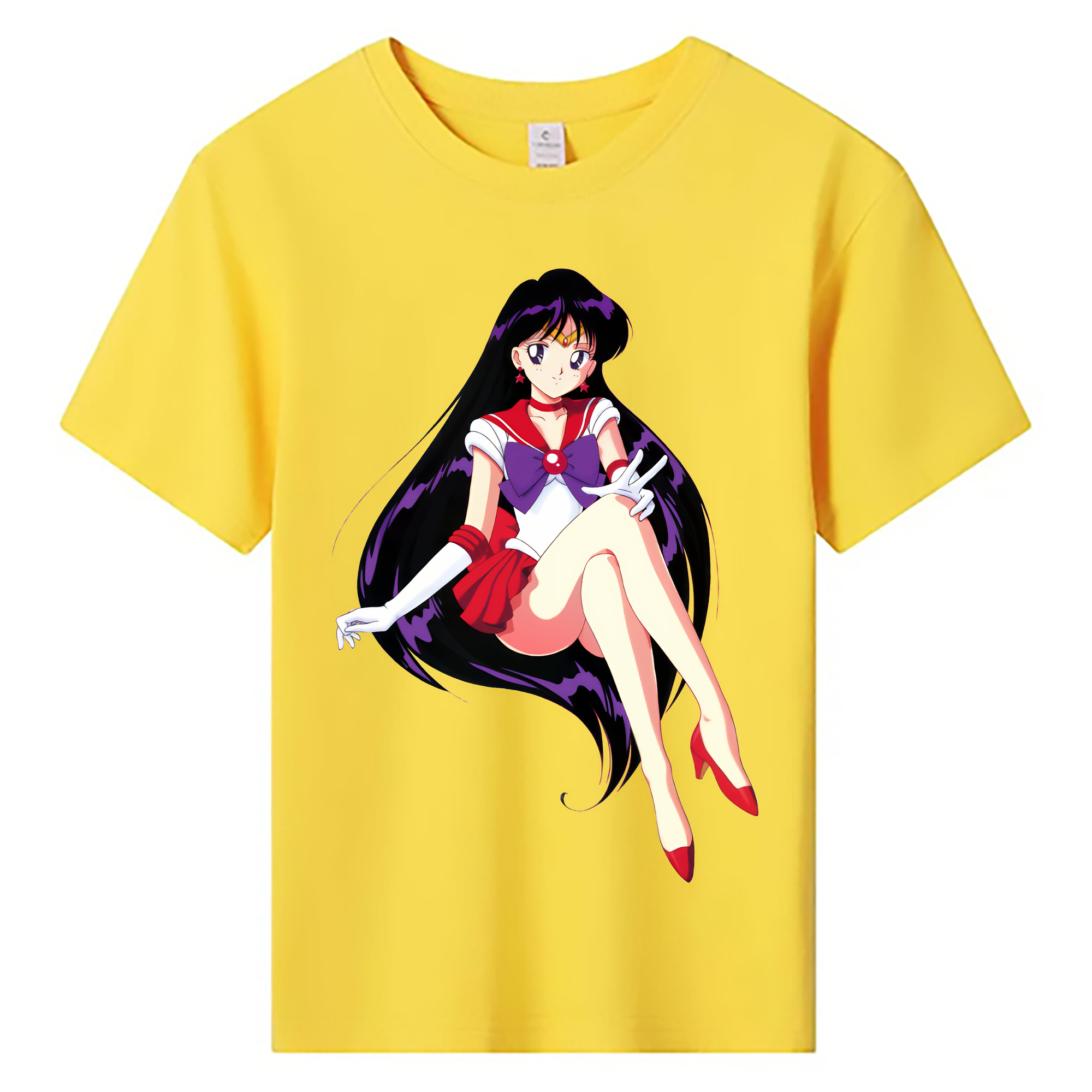 （画像用） 美少女戦士セーラームーン 火野レイ ひの レイ Sailor Moon Hino Rei （セーラーマーズ,Sailor Mars） 綿100％キッズTシャツ（フロントプリント）