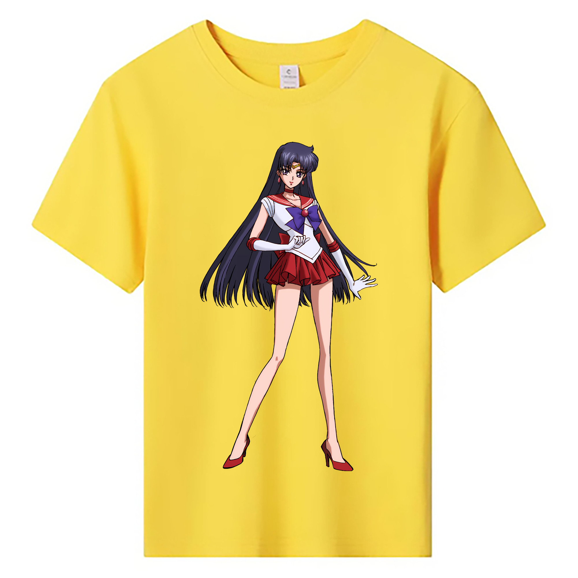（画像用） 美少女戦士セーラームーン 火野レイ ひの レイ Sailor Moon Hino Rei （セーラーマーズ,Sailor Mars） 綿100％キッズTシャツ（フロントプリント）