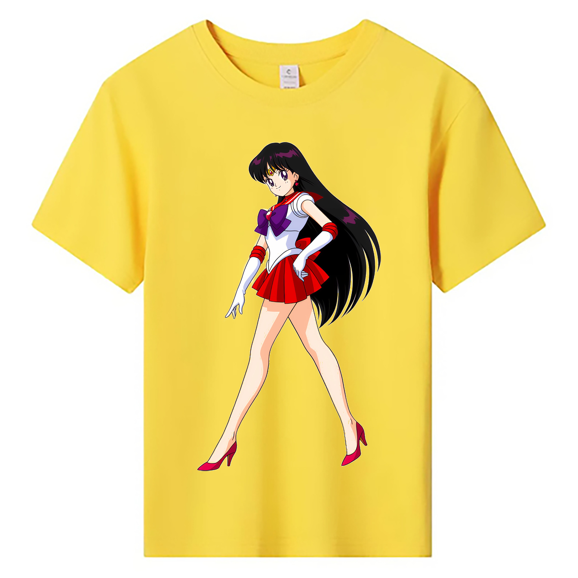 （画像用） 美少女戦士セーラームーン 火野レイ ひの レイ Sailor Moon Hino Rei （セーラーマーズ,Sailor Mars） 綿100％キッズTシャツ（フロントプリント）